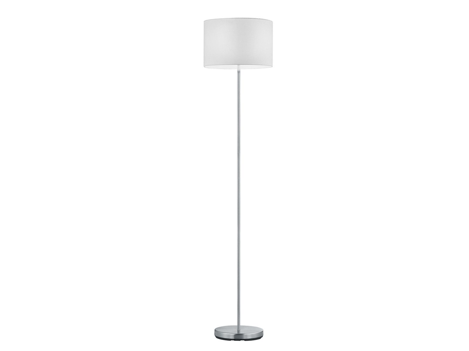 TRIO Leuchten LED Stehlampe mit Stoffschirm Weiß, Höhe 160cm, dimmbar, LED wechselbar, Warmweiß, Designklassiker Stehleuchte Wohnzimmerlampe stehend inkl. Leuchtmittel