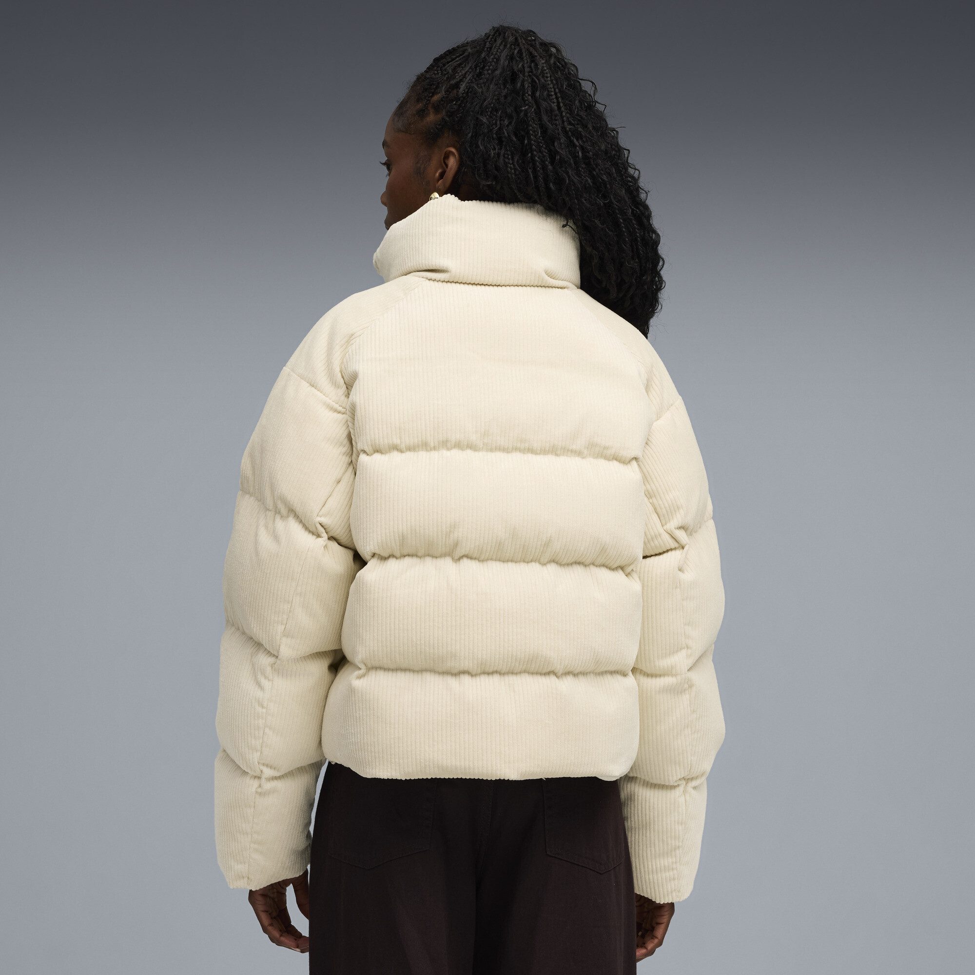 PUMA Winterjacke Wardrobe Essentials Cord-Pufferjacke Damen