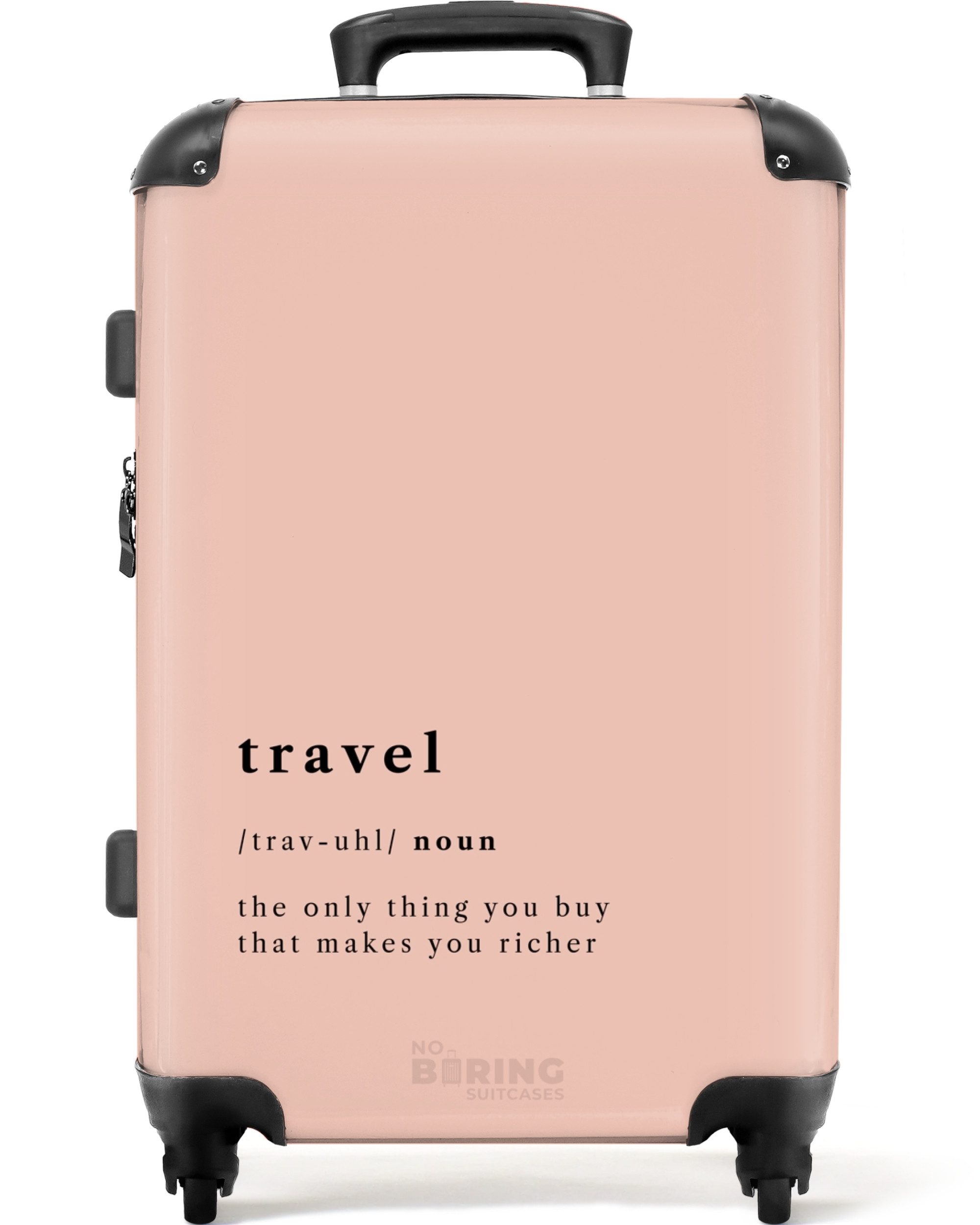 NoBoringSuitcases.com© Hartschalen-Trolley Rosa mit 'Reise'-Definition 67 günstig online kaufen