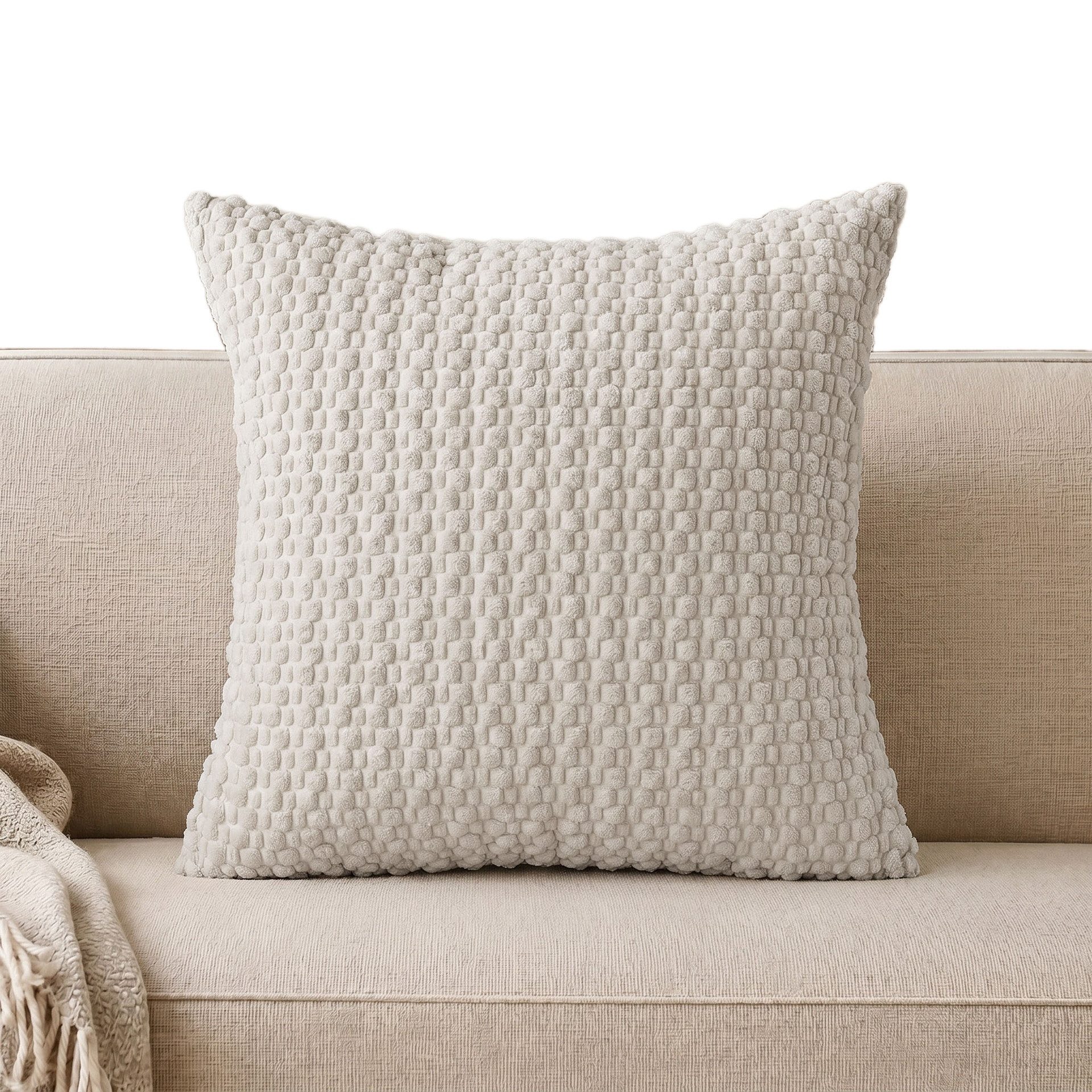 Kaket Kissenhülle 2 Stück, Quadratisch, für Wohnzimmer Schlafzimmer Bett Sofa Deko, (2 Stück)