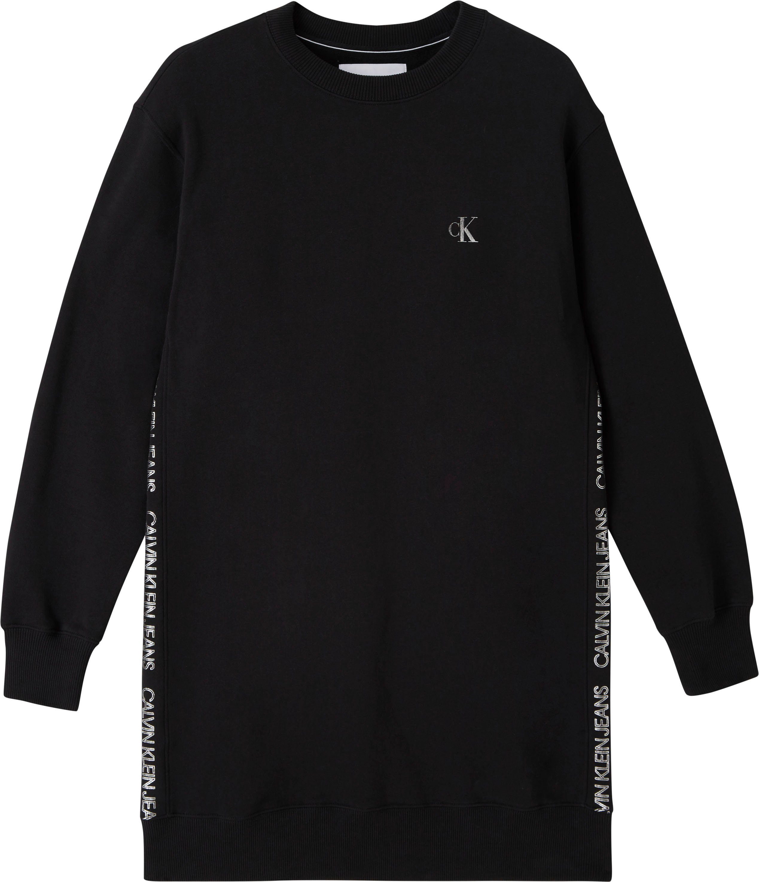Calvin Klein Jeans Sweatkleid »OUTLINE LOGO DRESS« mit seitlichem,  metalicfarbenen Calvin Klein Jeasn Logo-Schriftzug online kaufen | OTTO