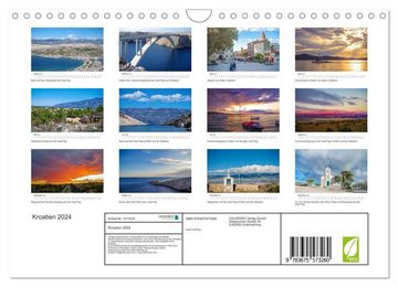 CALVENDO Wandkalender Kroatien 2024 (Wandkalender 2024 DIN A4 quer), CALVENDO Monatskalender