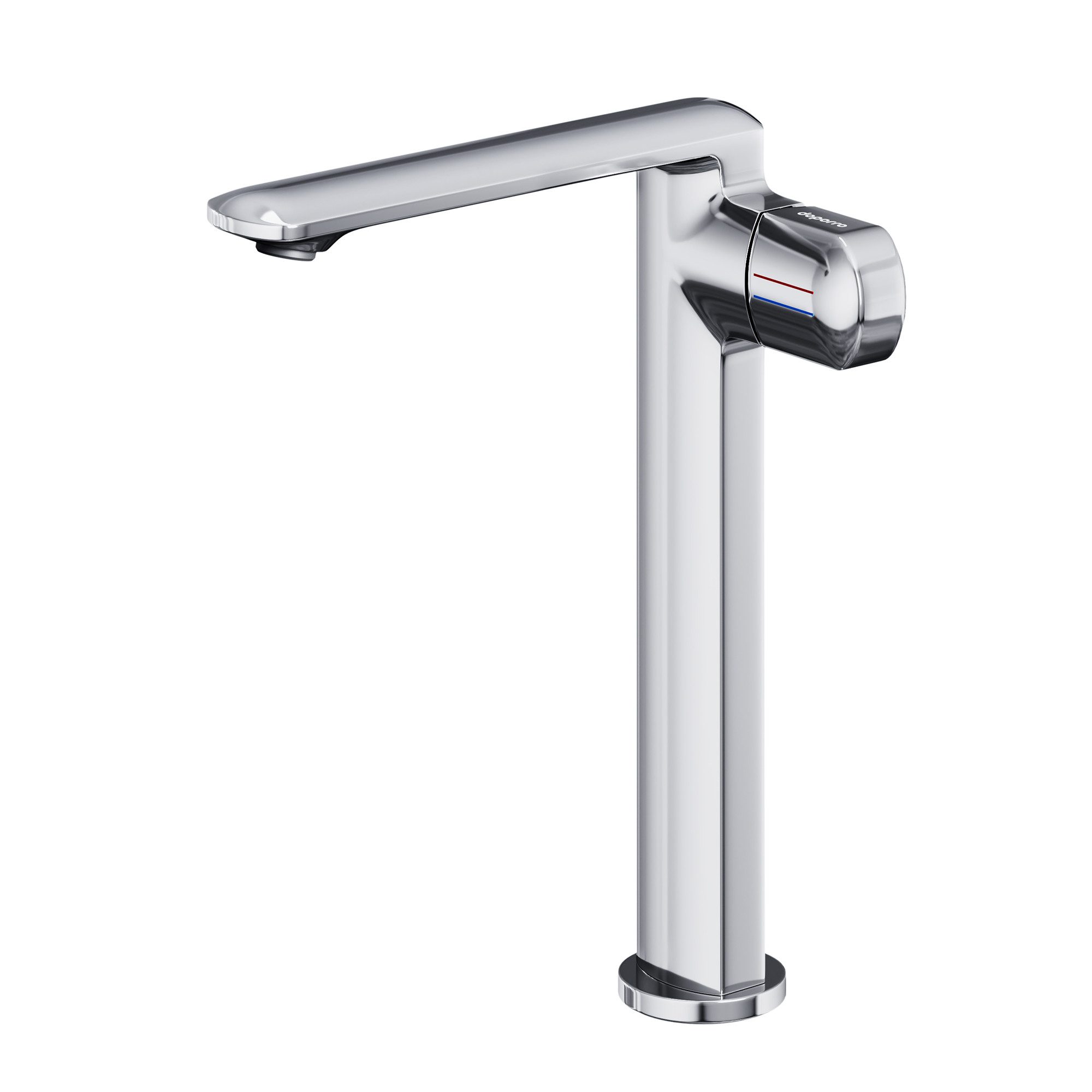 doporro Waschtischarmatur Wasserhahn Bad Waschtischarmaturmit Auslaufhöhe 156/259mm WAO-1180 DIN-Anschlüsse