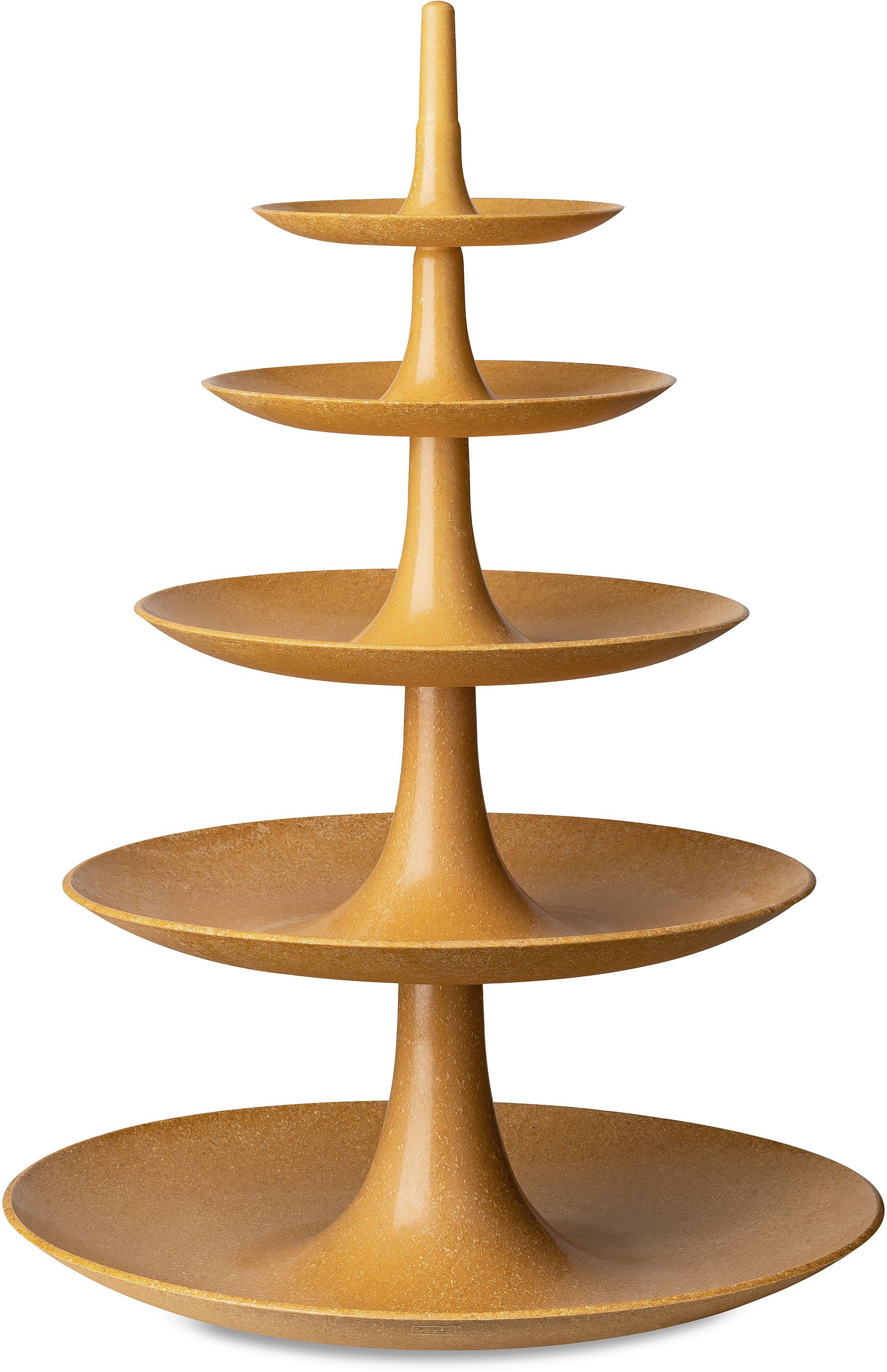 KOZIOL Etagere BABELL BIG, Kunststoff, Massivholz, biozirkulärem Material,spülmaschinengeeignet,melaminfrei,recycelbar