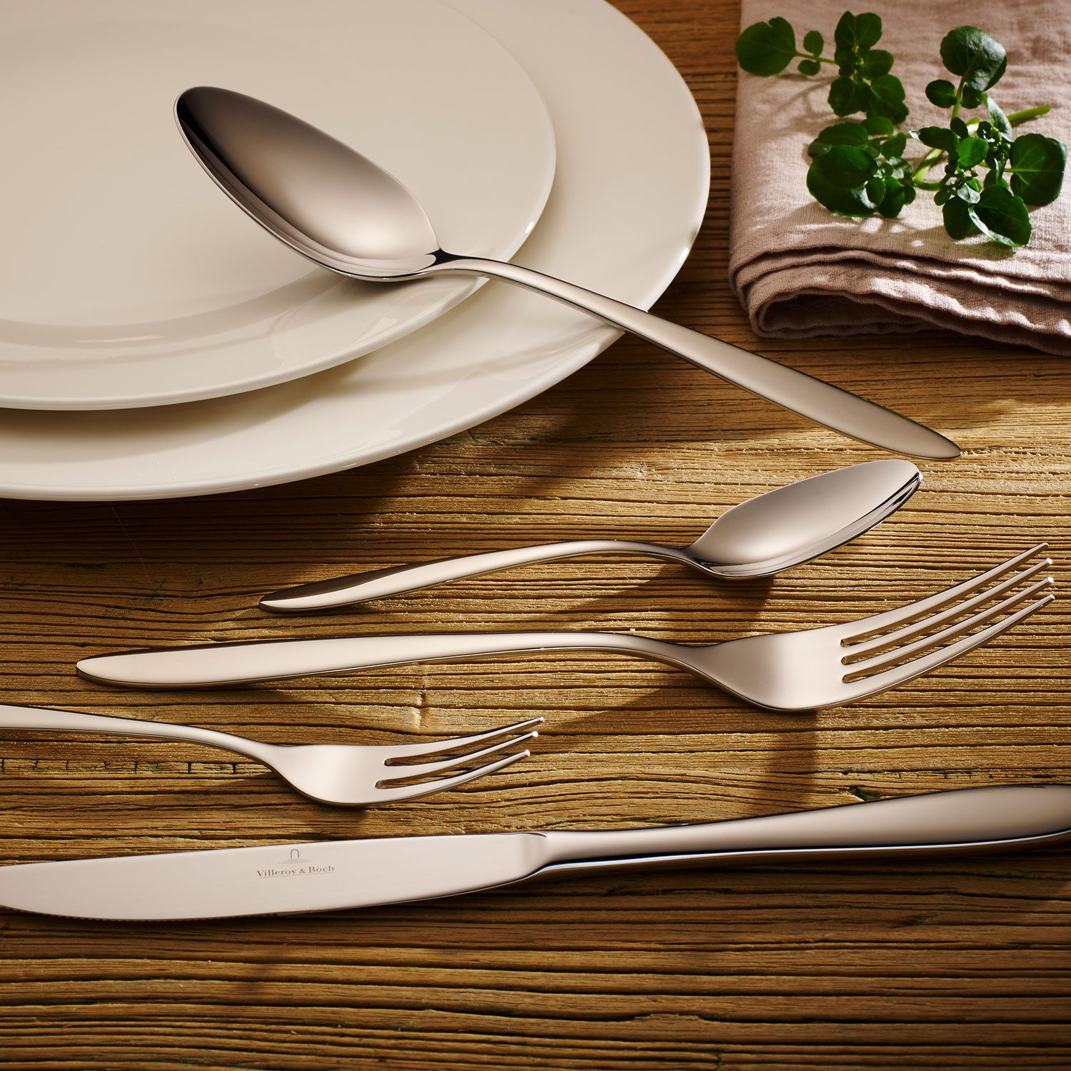 Villeroy & Boch Besteck-Set Annalena Tafelbesteck (30-tlg), 6 Personen, Edelstahl 18/10, Robustes Besteck aus hochwertigem Edelstahl