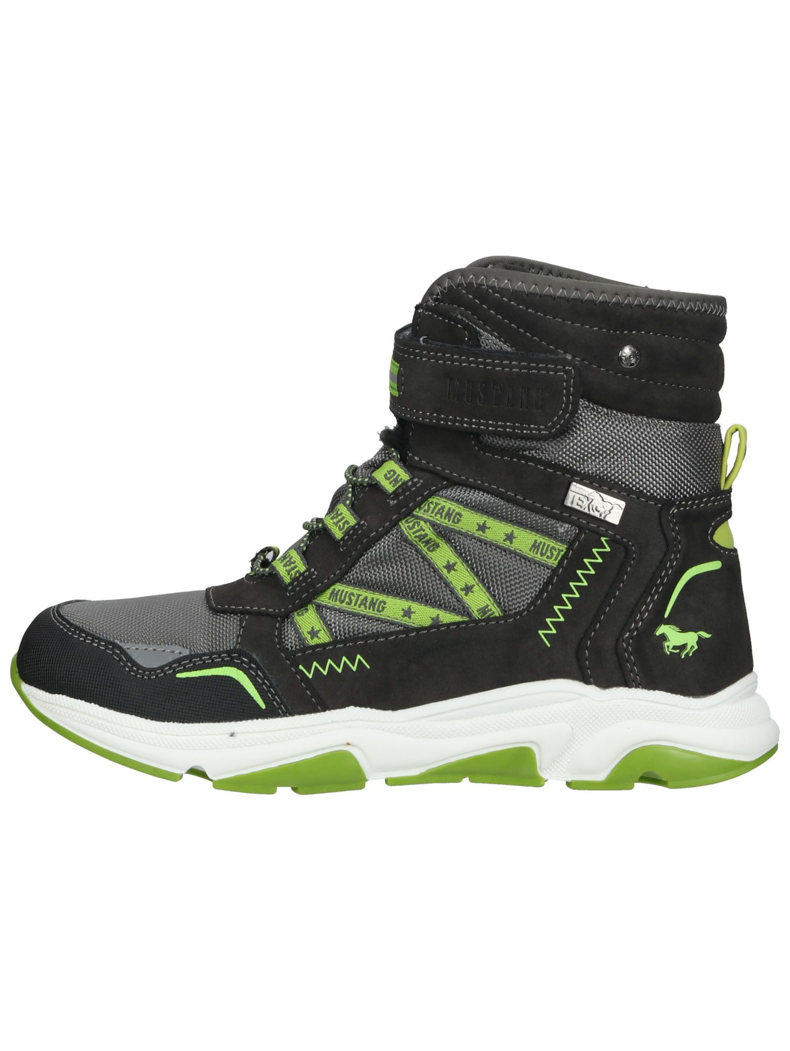 MUSTANG Stiefelette Lederimitat/Textil . Schnürstiefelette