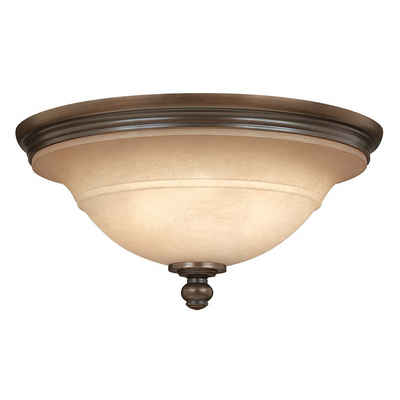 etc-shop Deckenleuchte, Leuchtmittel nicht inklusive, Deckenleuchte Wohnzimmerlampe Lampe Stahl Bronze D 44,5 cm 3 Flammig