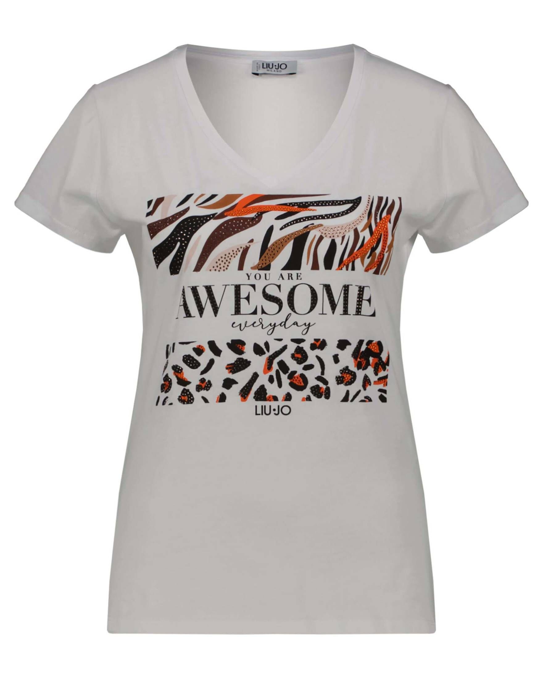 (10) Liu Jo T-Shirt weiss T-Shirt (1-tlg) Damen