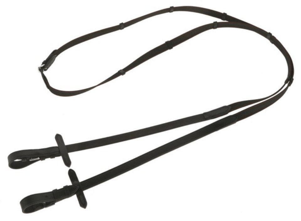 Zügel Gummizügel AntiSlip 3 m schwarz / braun 20 mm Full 3222116