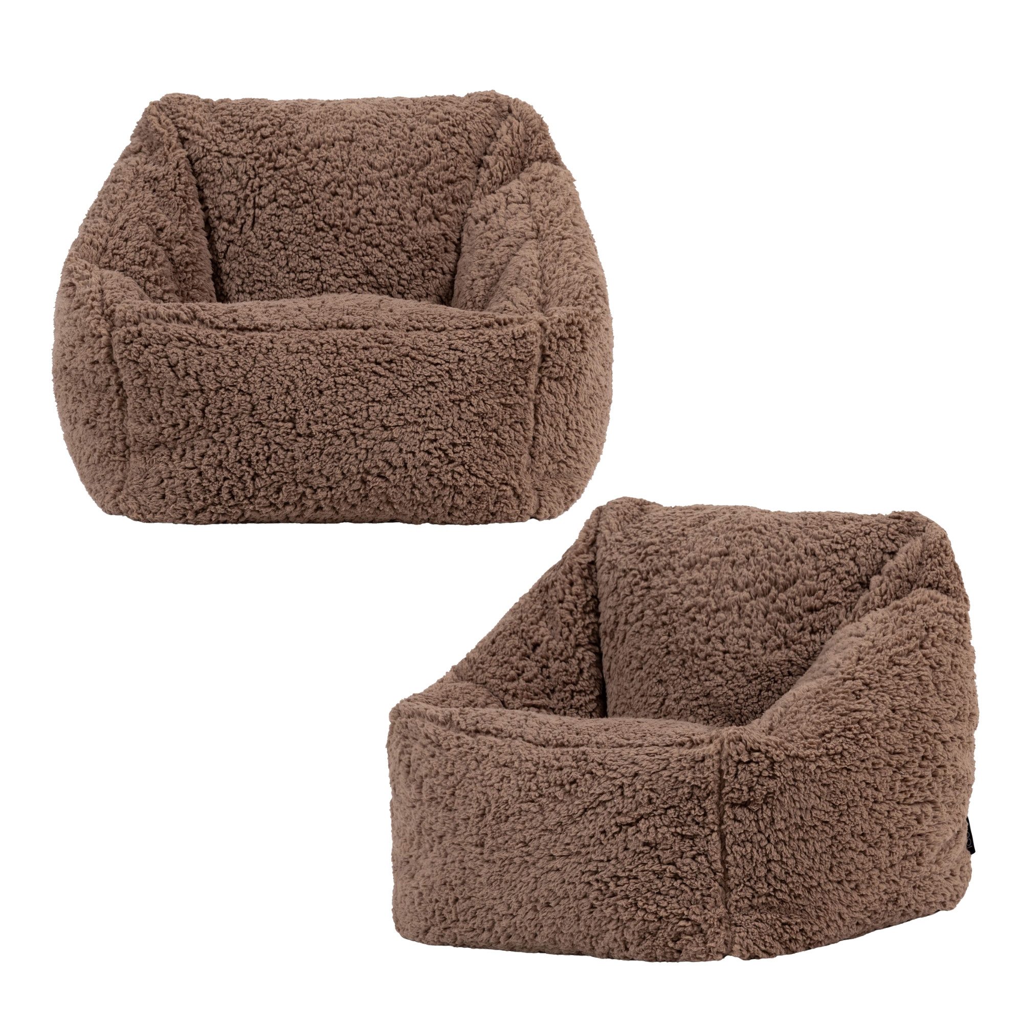 icon Sitzsack Flauschig für Kinder „Teddybär“, 55x44cm, Made in Germany, für Kinderzimmer