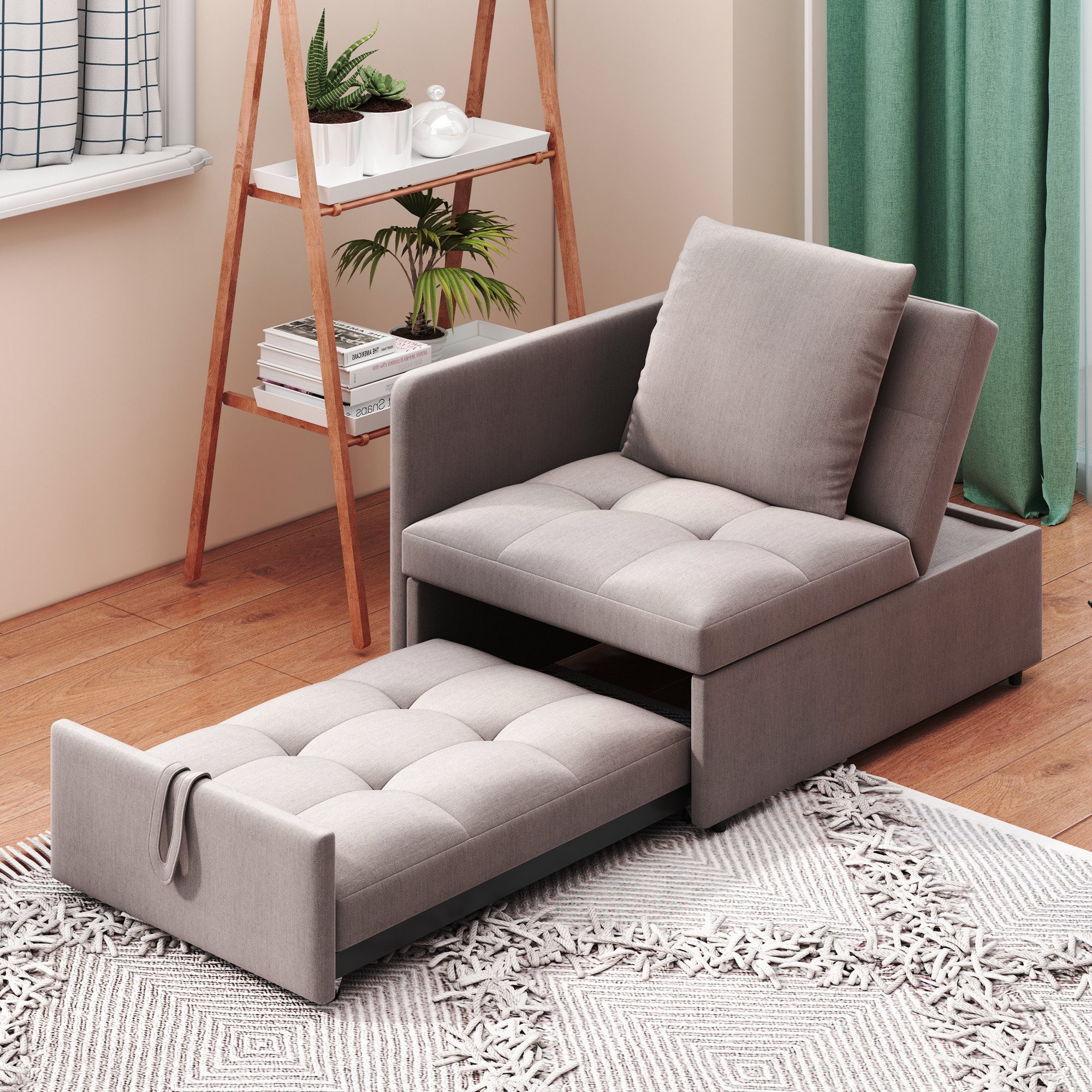 Merax Schlafsofa, Verstellbares Multifunktionsbett Daybett Sofa Tagesbett 1 günstig online kaufen