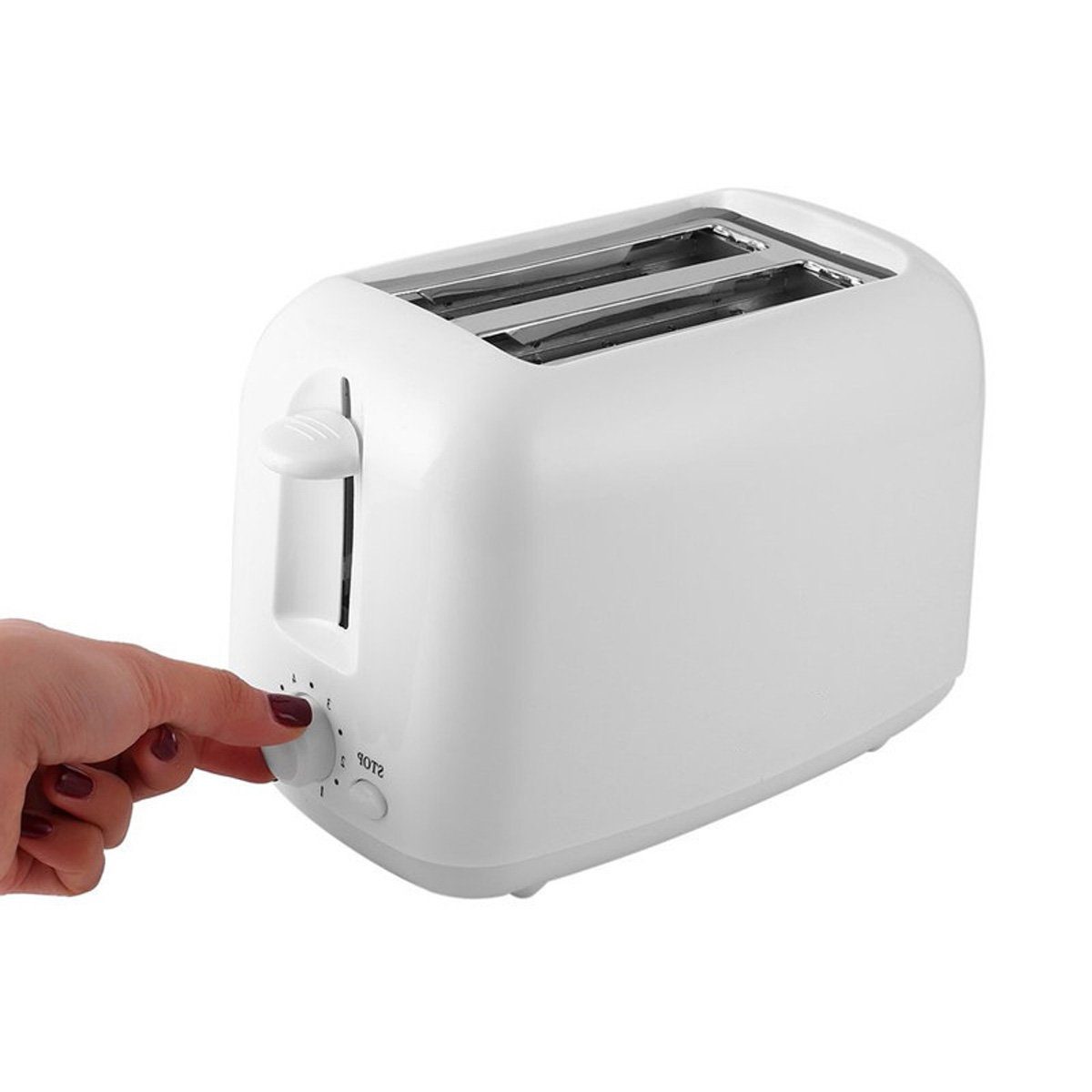 DOPWii Toaster 650W Vielseitiger Sandwichmaker Mit 2 Brotschlitze,6 Timing-Stufen, für 2 Scheiben