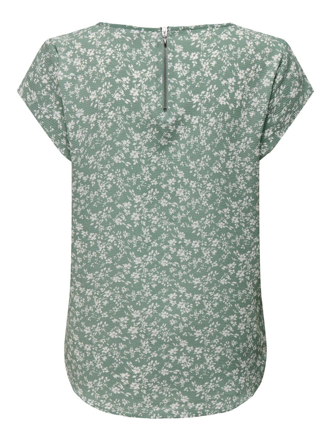 Basic T-Shirt ONLVIC mit ONLY Fit Pad Damen Regular Kurzarm (15284243) Shirt Tee (2-tlg) Top Rundhalsausschnitt Lilie