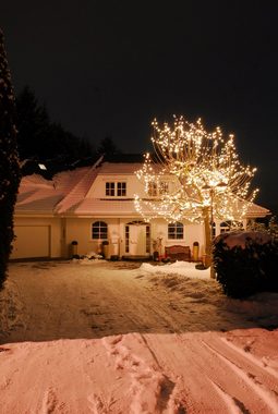 KONSTSMIDE LED-Lichterkette Weihnachtsdeko aussen, 40-flammig, LED Minilichterkette, 40 warm weiße Dioden