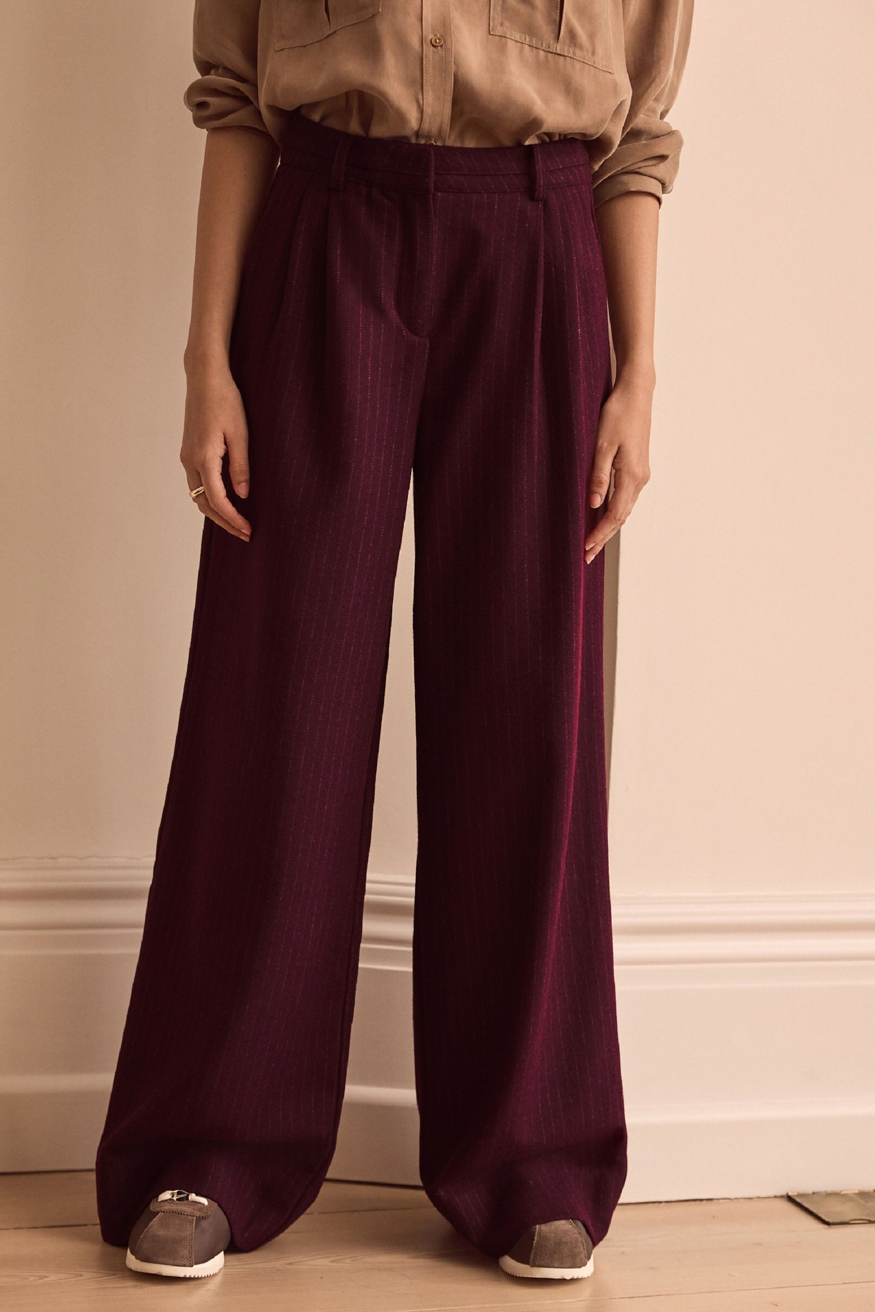 Next Palazzohose Hose aus hochwertiger Wollmischung günstig online kaufen