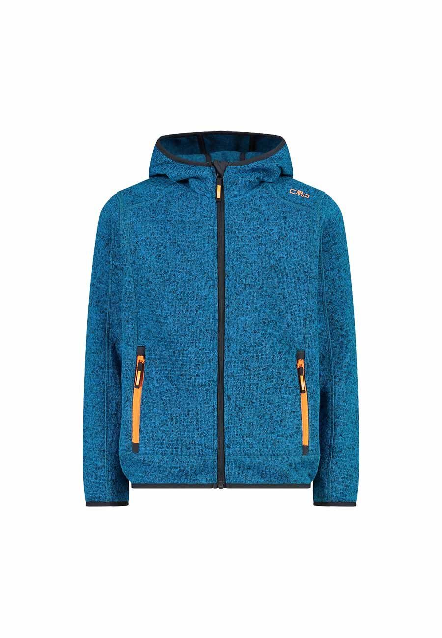 billige Originalprodukte CMP Strickjacke 3H60844 CMP Kapuze hellblau Jungen mit S2 Strickfleecejacke