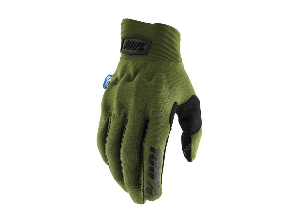 100% Fahrradhandschuhe 100% Cognito Smart Shock Gloves army grün schwarz M