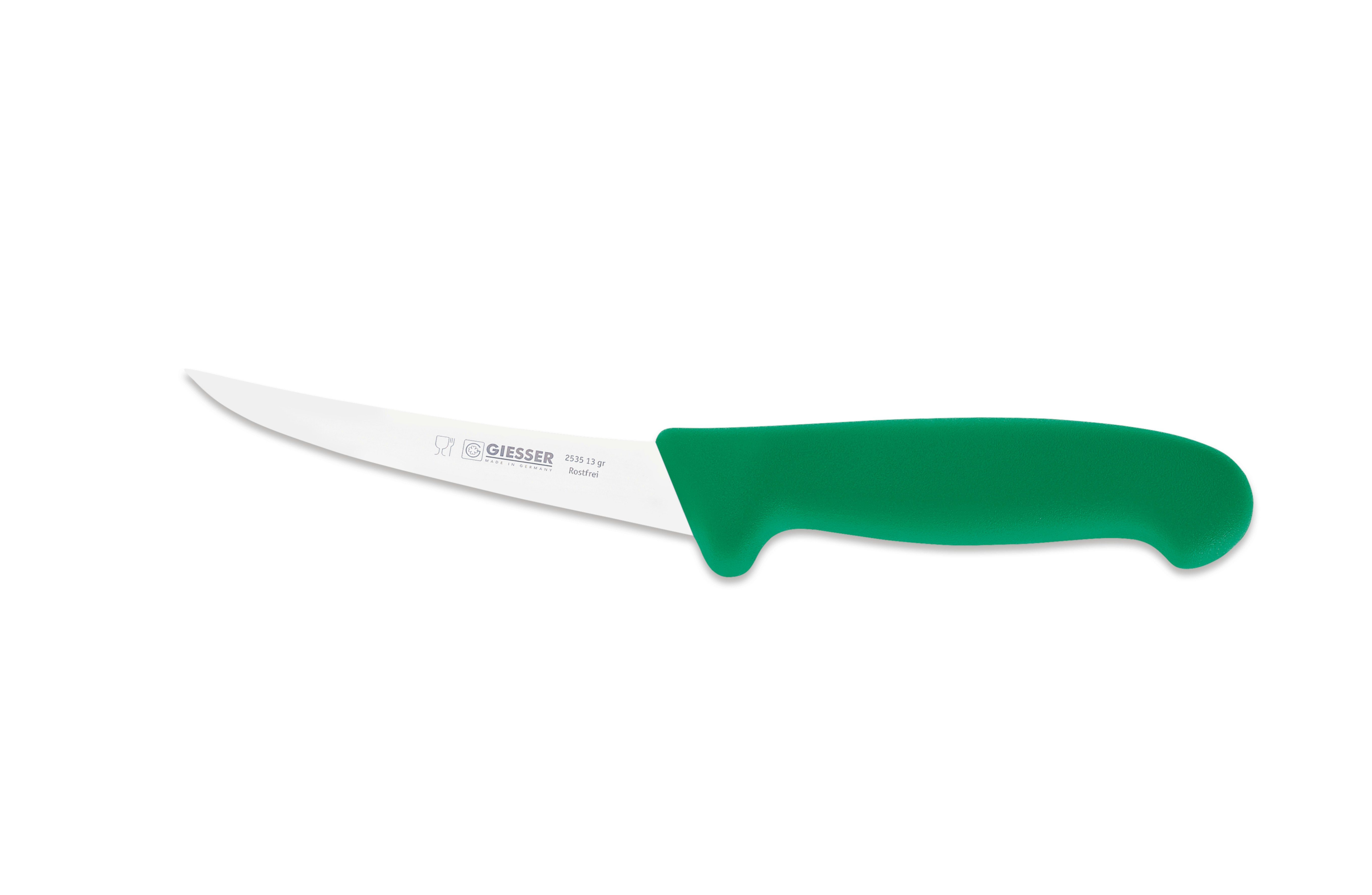 Giesser Messer Ausbeinmesser Fleischermesser 2505 13-17, Klingenstärke: sehr flexibel, flexibel, stark Grün