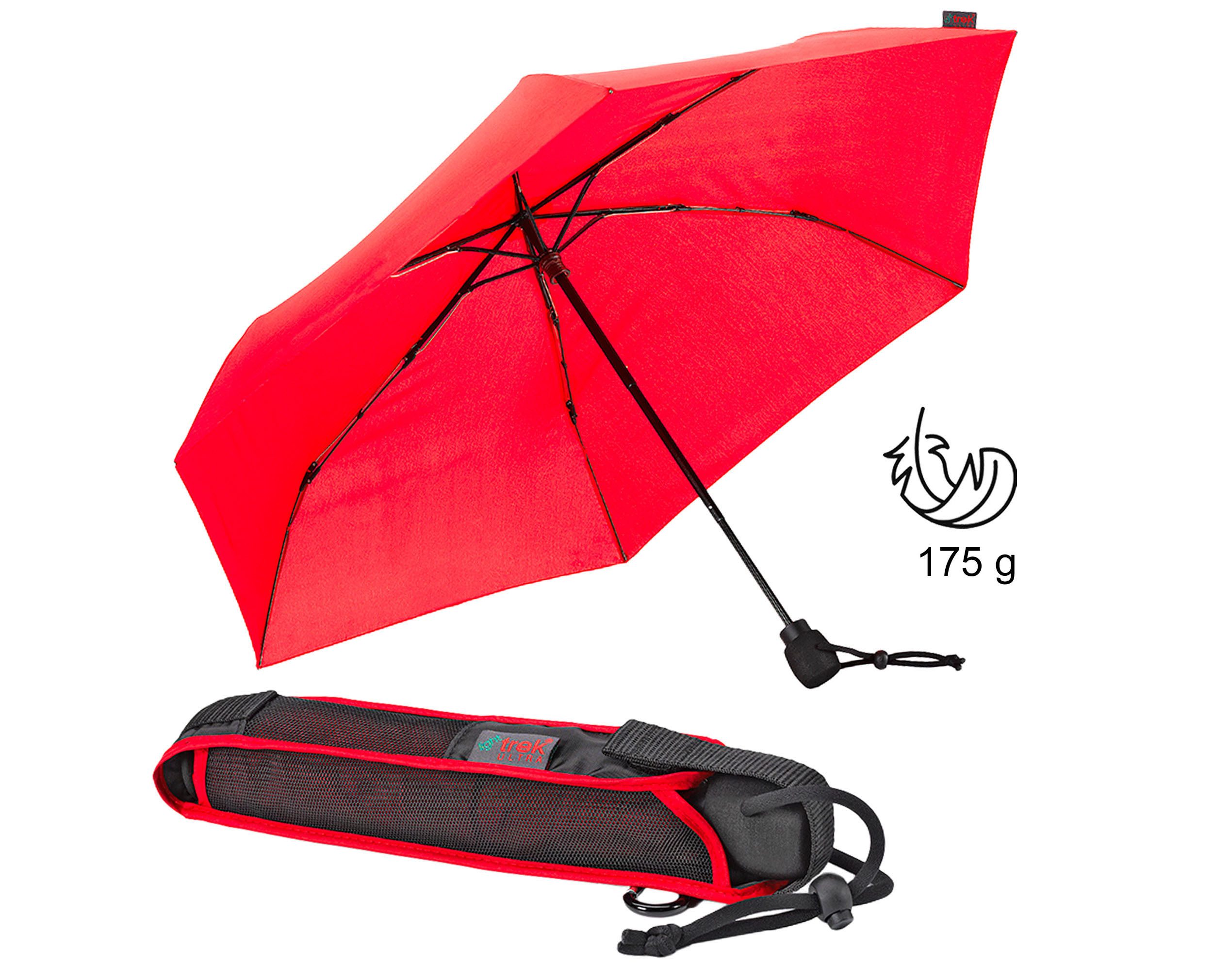 EuroSCHIRM® Taschenregenschirm light trek® ultra, rot, günstig online kaufen