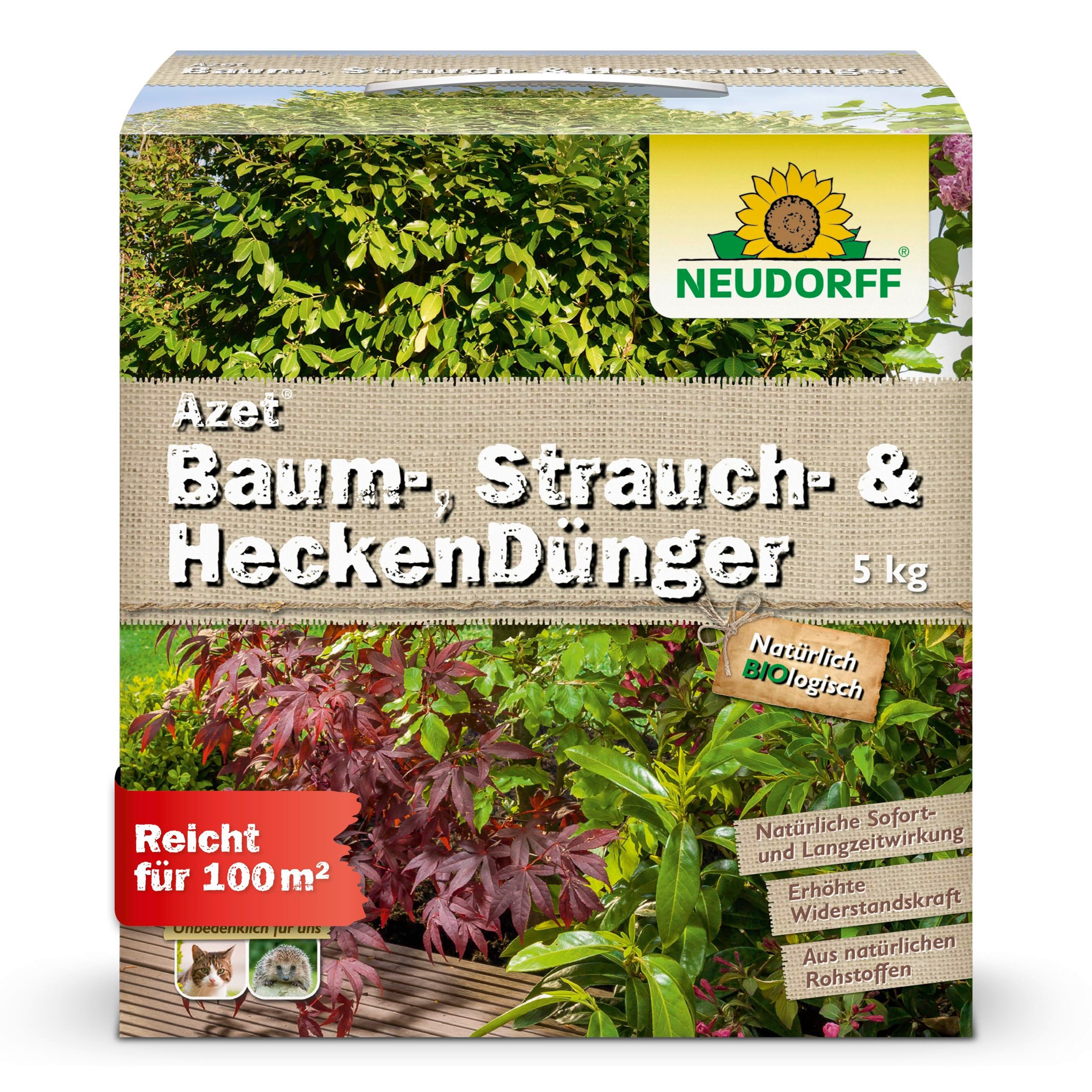 Rasendünger Bio - Azet Baum-, Strauch- und HeckenDünger 5 kg