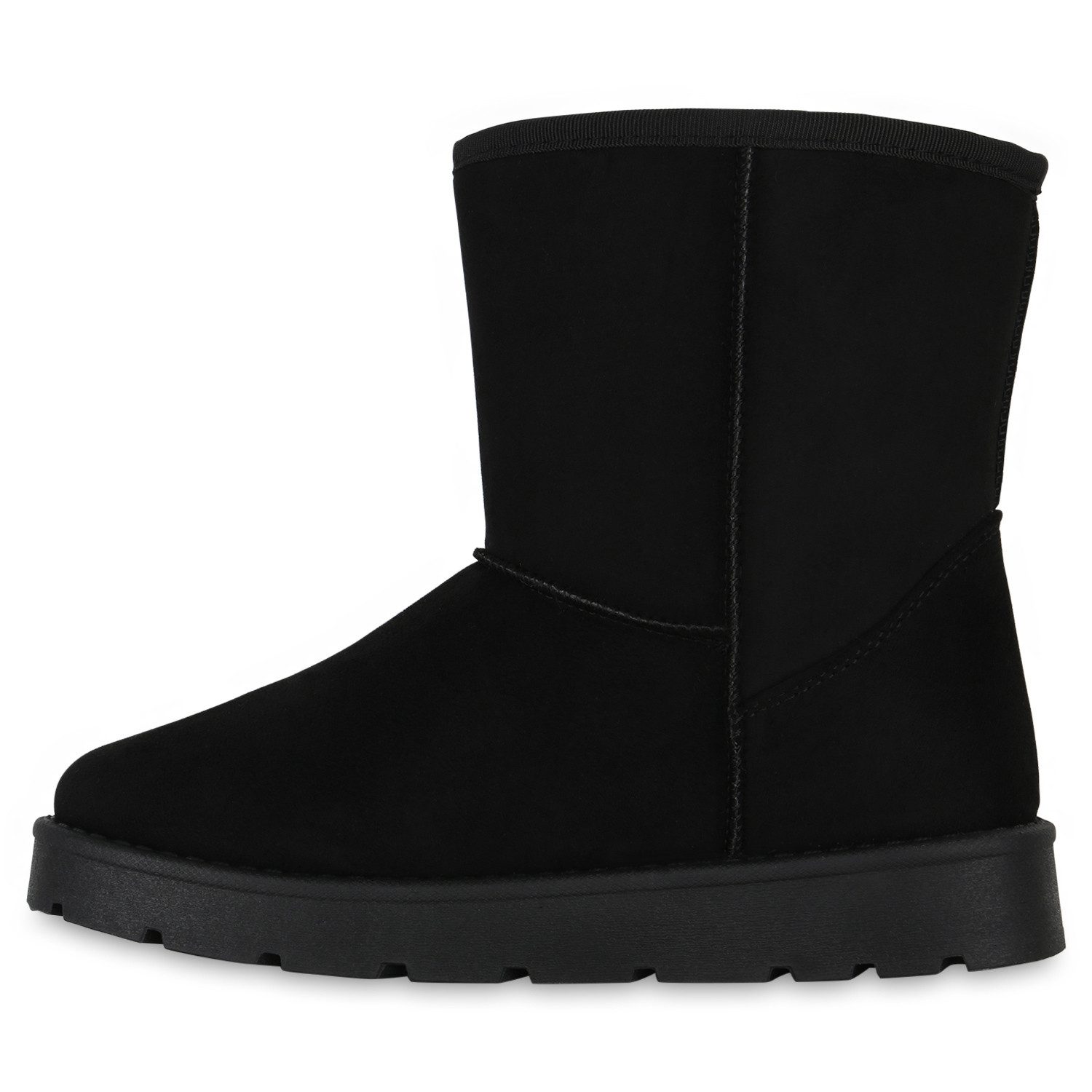VAN HILL 841503 Winterstiefelette Damen Warm Gefütterte Winter Boots Bequeme Profil-Sohle