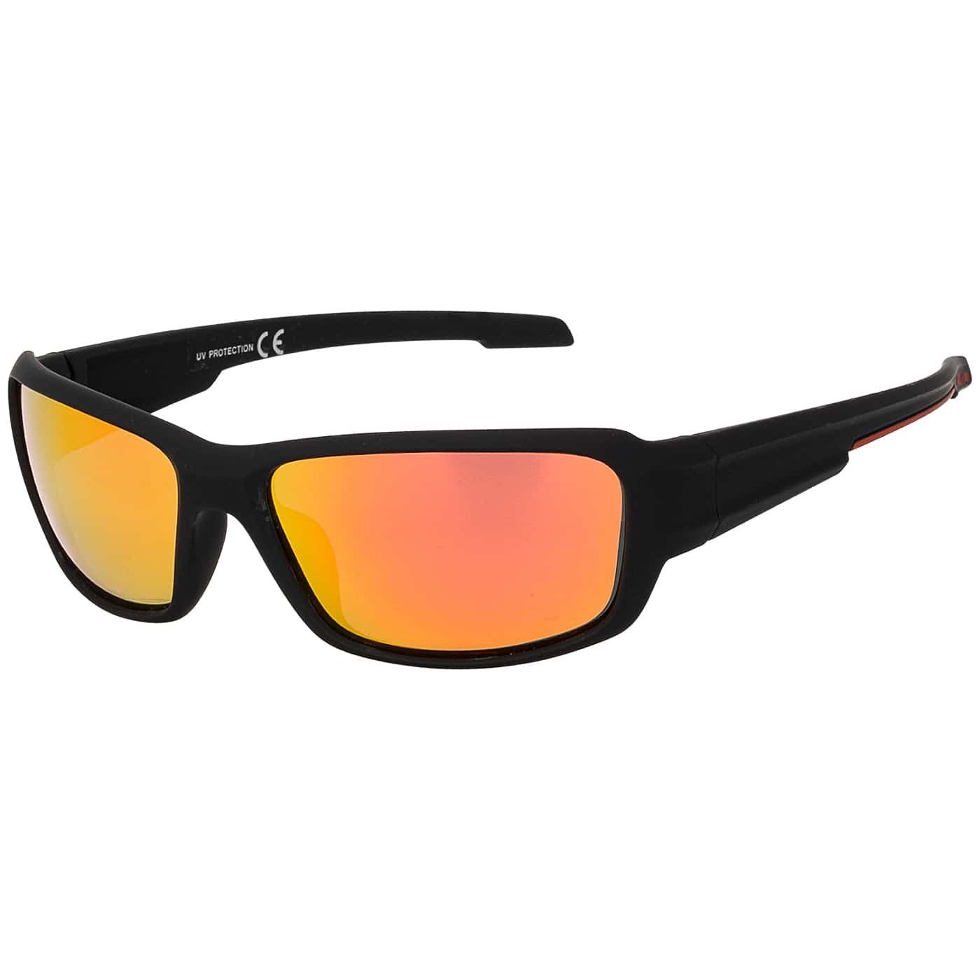 Sonnenbrille, Linsen mit Sportbrille Sportliche Eyewear Unisex blauen (1-St), BEZLIT und schwarzen grünen, roten Designer