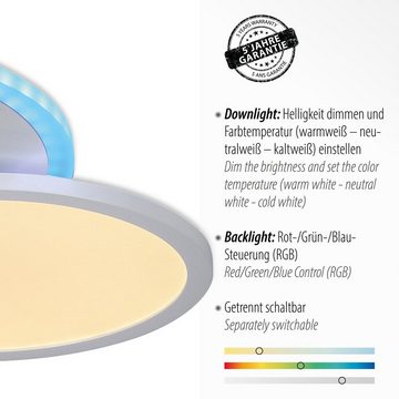 JUST LIGHT Deckenleuchte ARENDA, LED fest integriert, warmweiß - kaltweiß, LED, CCT - tunable white, RGB, dimmbar über Fernbedienung