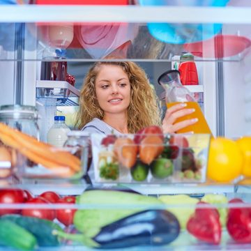 relaxdays Frischhaltedose Transparenter Kühlschrank Organizer, Kunststoff