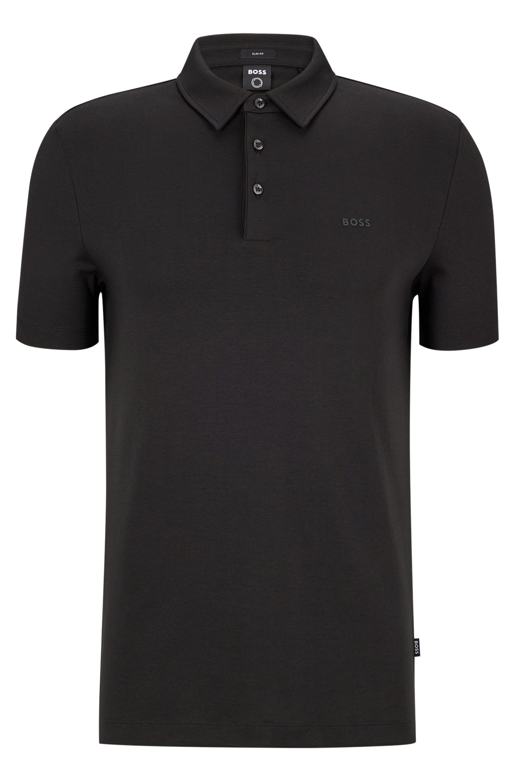 BOSS Poloshirt Slim-Fit Poloshirt mit gummiertem günstig online kaufen