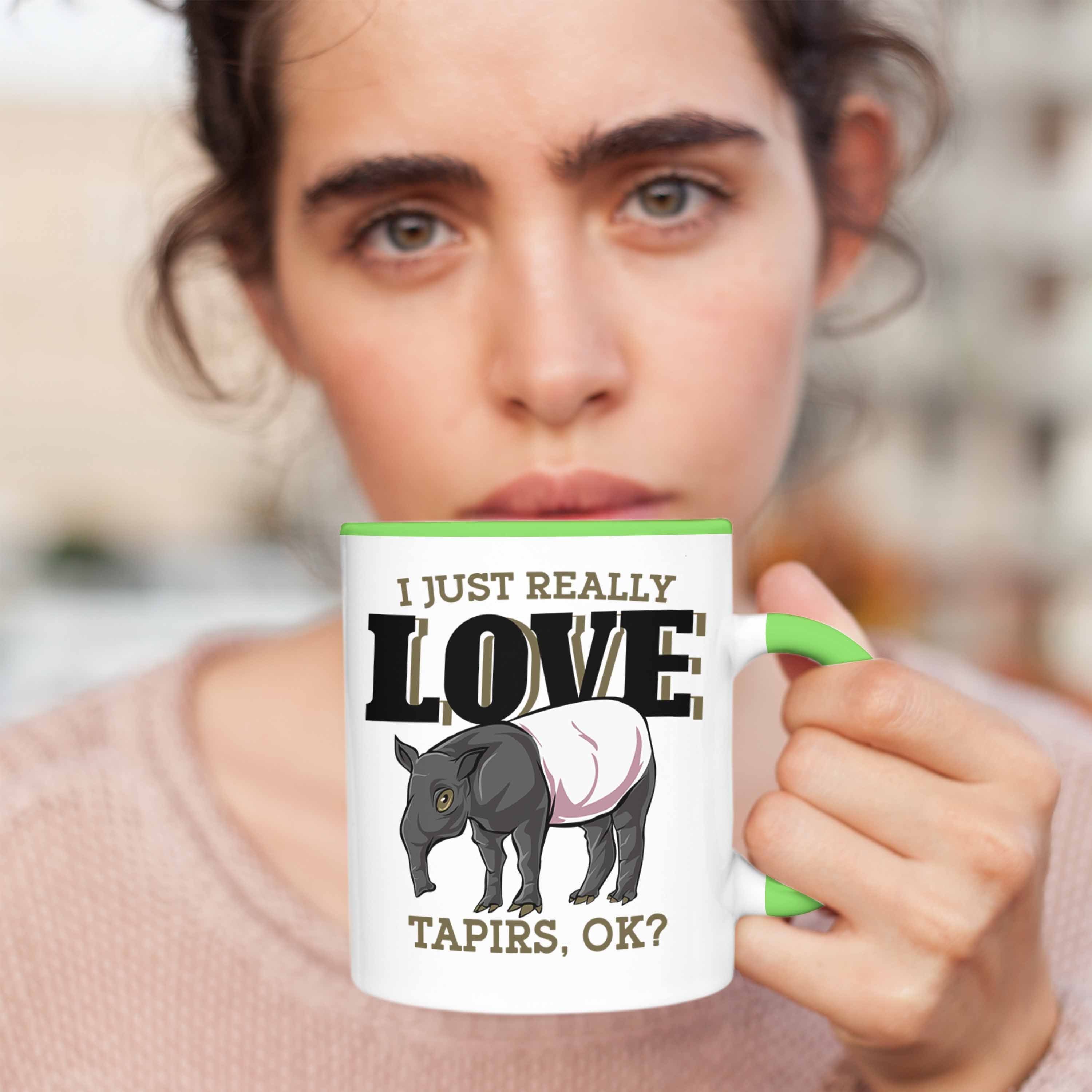 Lustige Grün Tapir Liebhaber Tasse Geschenk Tasse Tapir Trendation
