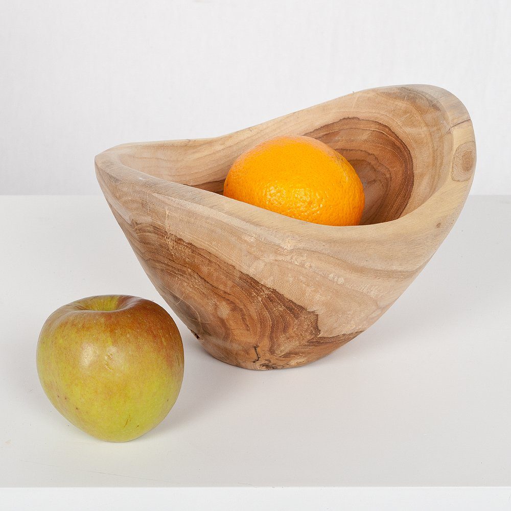 LebensWohnArt Dekoschale Teak Schale SHELL ca. L20cm Natural