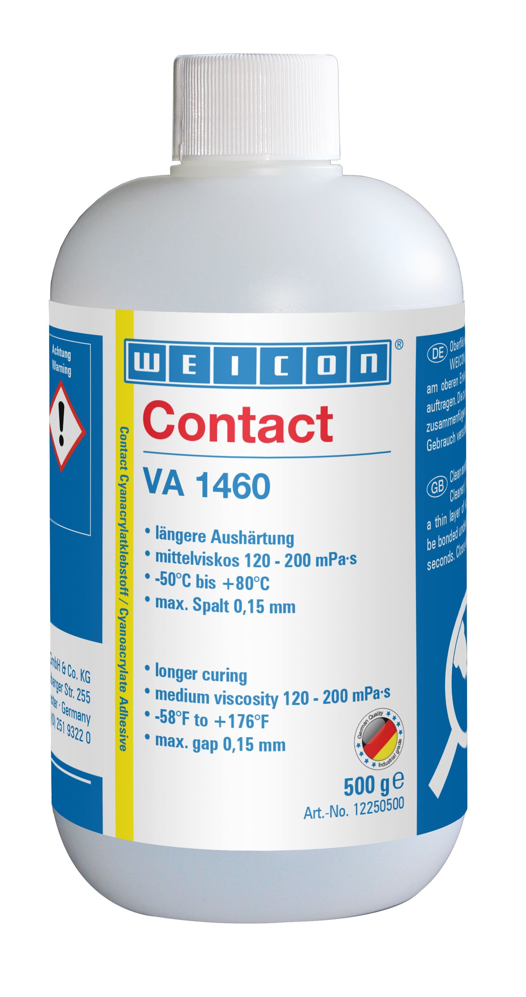 WEICON Sekundenkleber VA 1460 Cyanacrylat-Klebstoff, (Pen), Cyanacrylatklebstoff für spezielle Anforderungen, mittelviskos