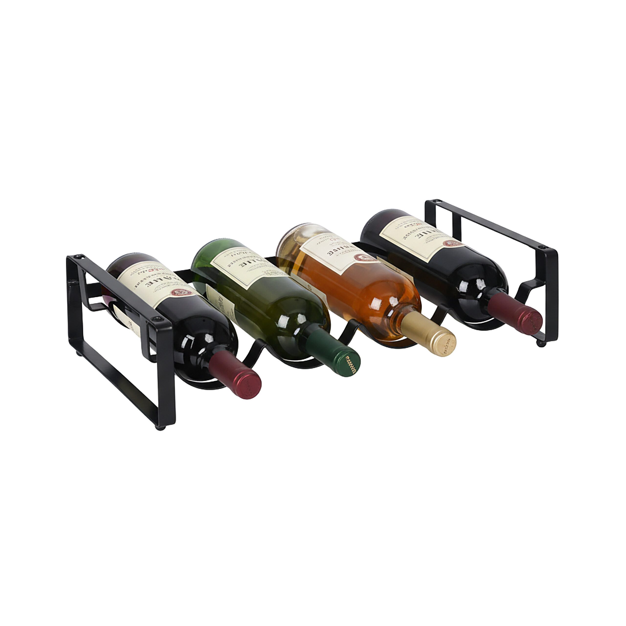 relaxdays Weinregal Metall stapelbar, 1er Pack