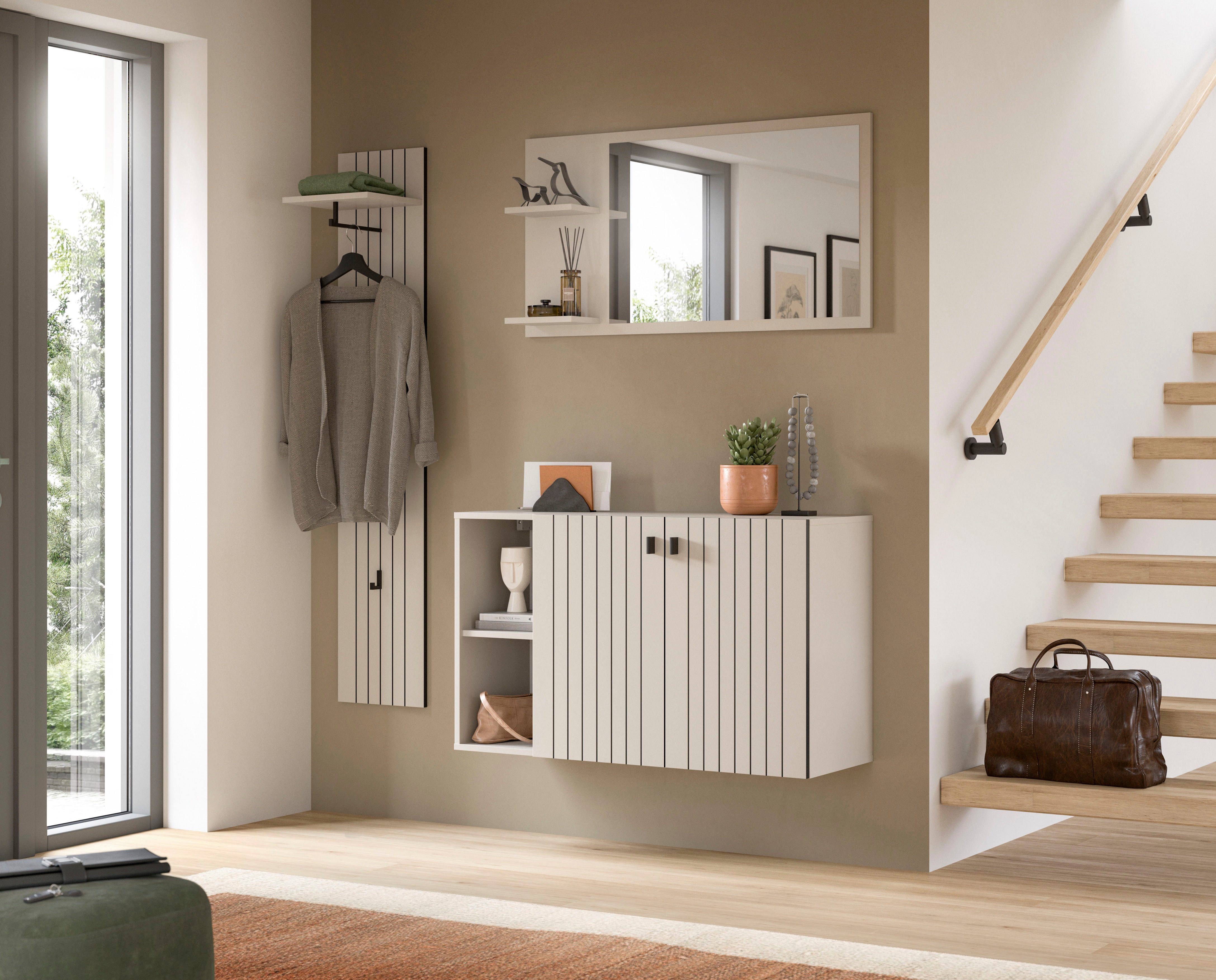 Home affaire Garderoben-Set TATIO, 3-tlg. Garderobenkombination, Breite: 15 günstig online kaufen