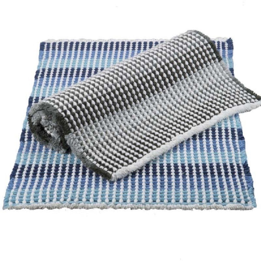 spirella Badematte CONE, Höhe 16 mm, Badteppich, 75% Polyester, 25% Acryl, Anti-Rutsch Beschichtung, 3D-Effekt durch spezielle Webstruktur, Für Fussbodenheizung geeignet, Waschbar 30°, Schnelltrocknend, Polyester, Polyacryl, rechteckig