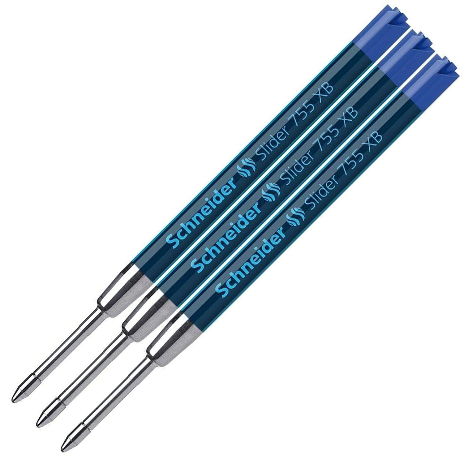 SCHNEIDER NOVUS Kugelschreibermine SCHNEIDER Kugelschreiber Mine Slider 755 XB blau, Blisterkarte mit 3 S