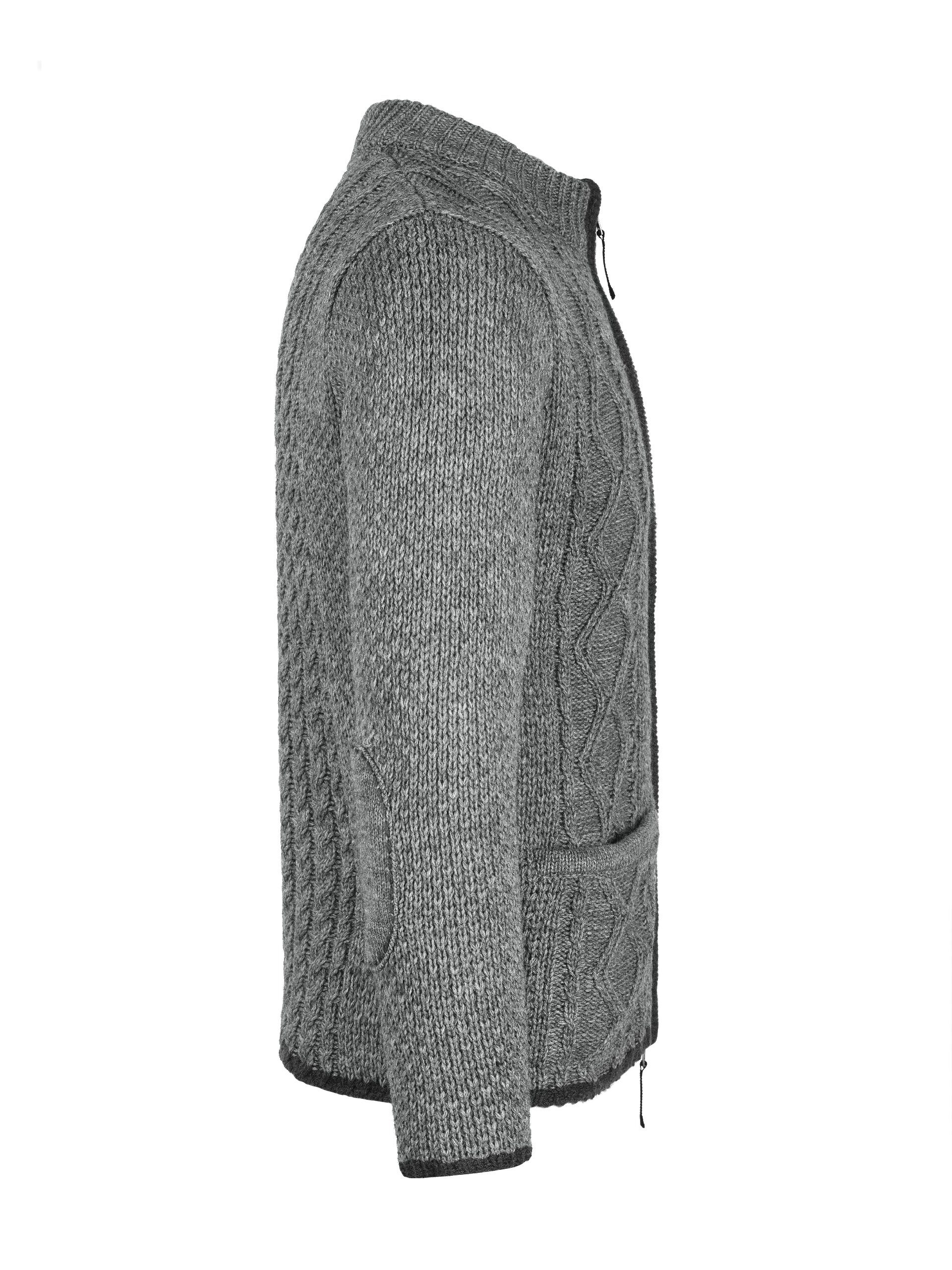 Almbock Trachtenstrickjacke Strickjacke Chris (1-tlg) grau günstig online kaufen