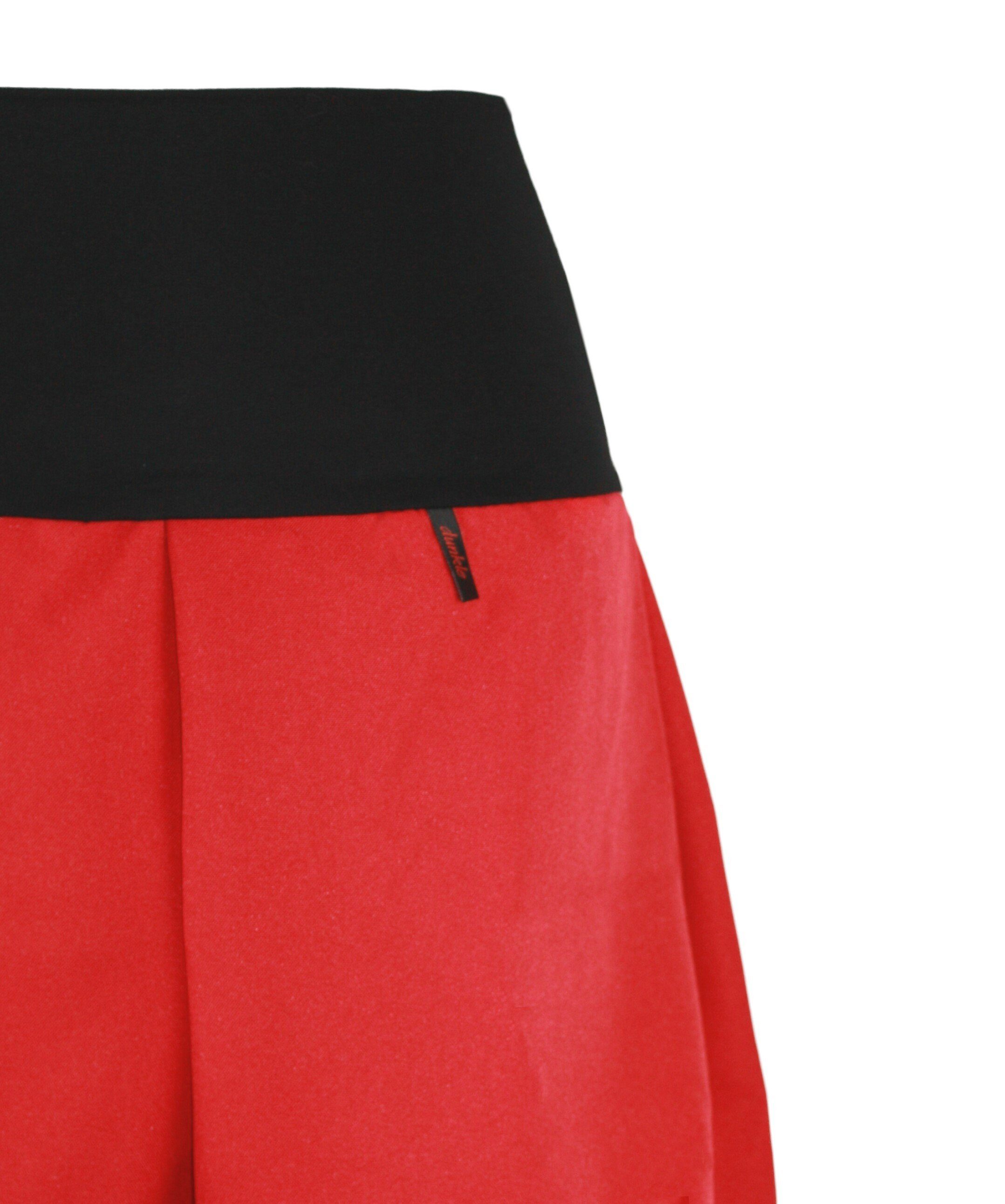 dunkle design Ballonrock 65cm Rot Weinrot Pink Rosa elastischer Bund günstig online kaufen