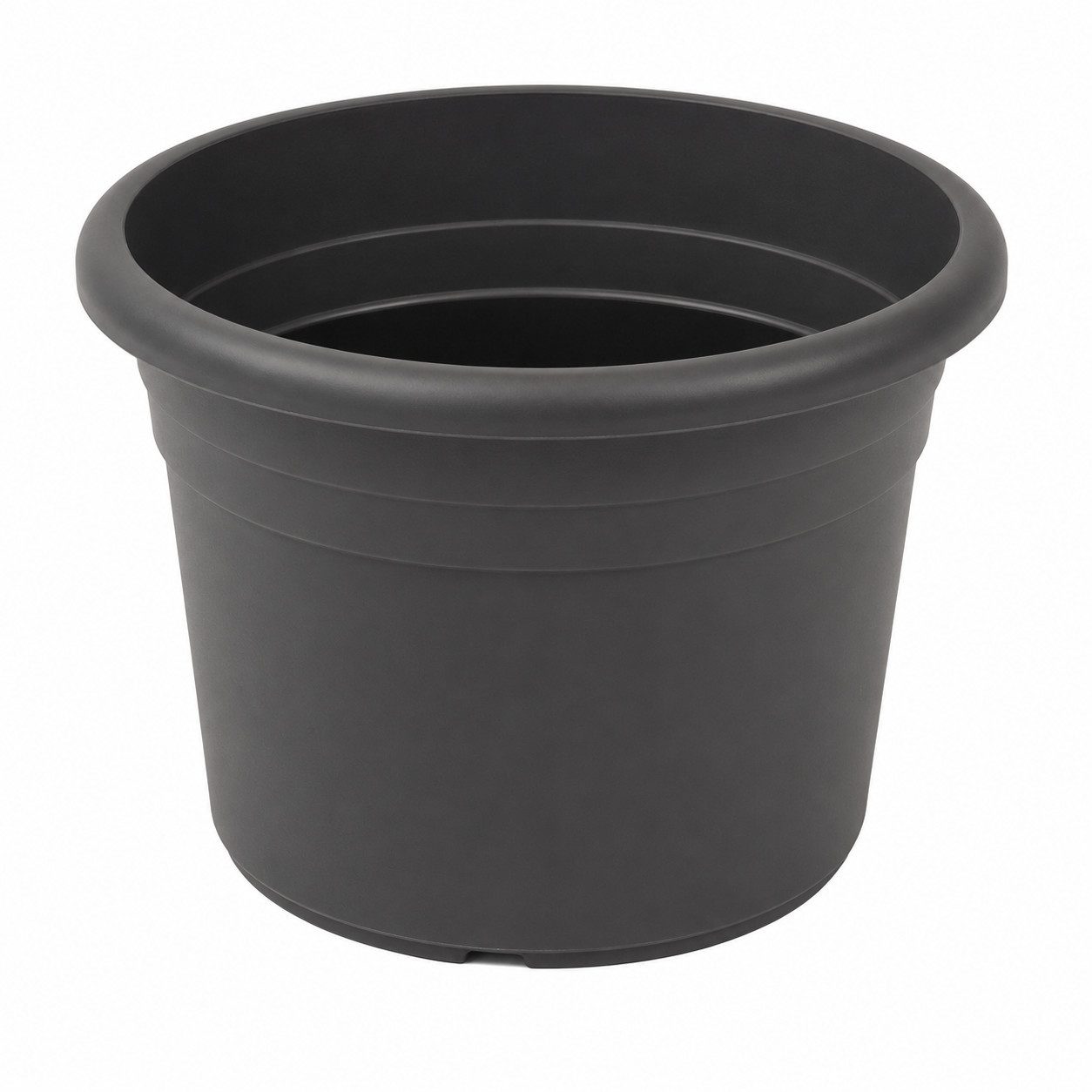 Testrut Blumentopf Pflanzkübel anthrazit rund – robust für Balkon & Terrasse