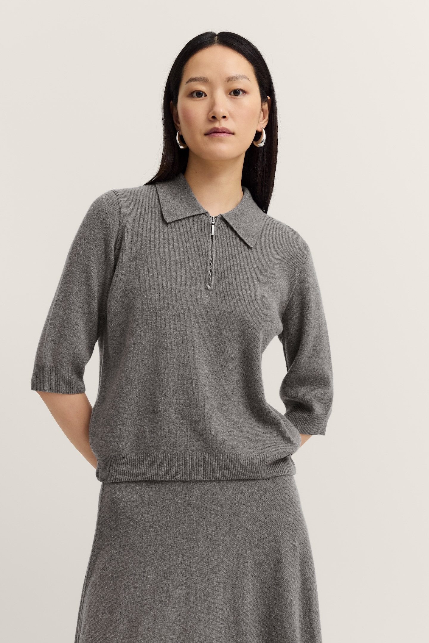 bugatti Poloshirt mit Reißverschluss & Hemdkragen