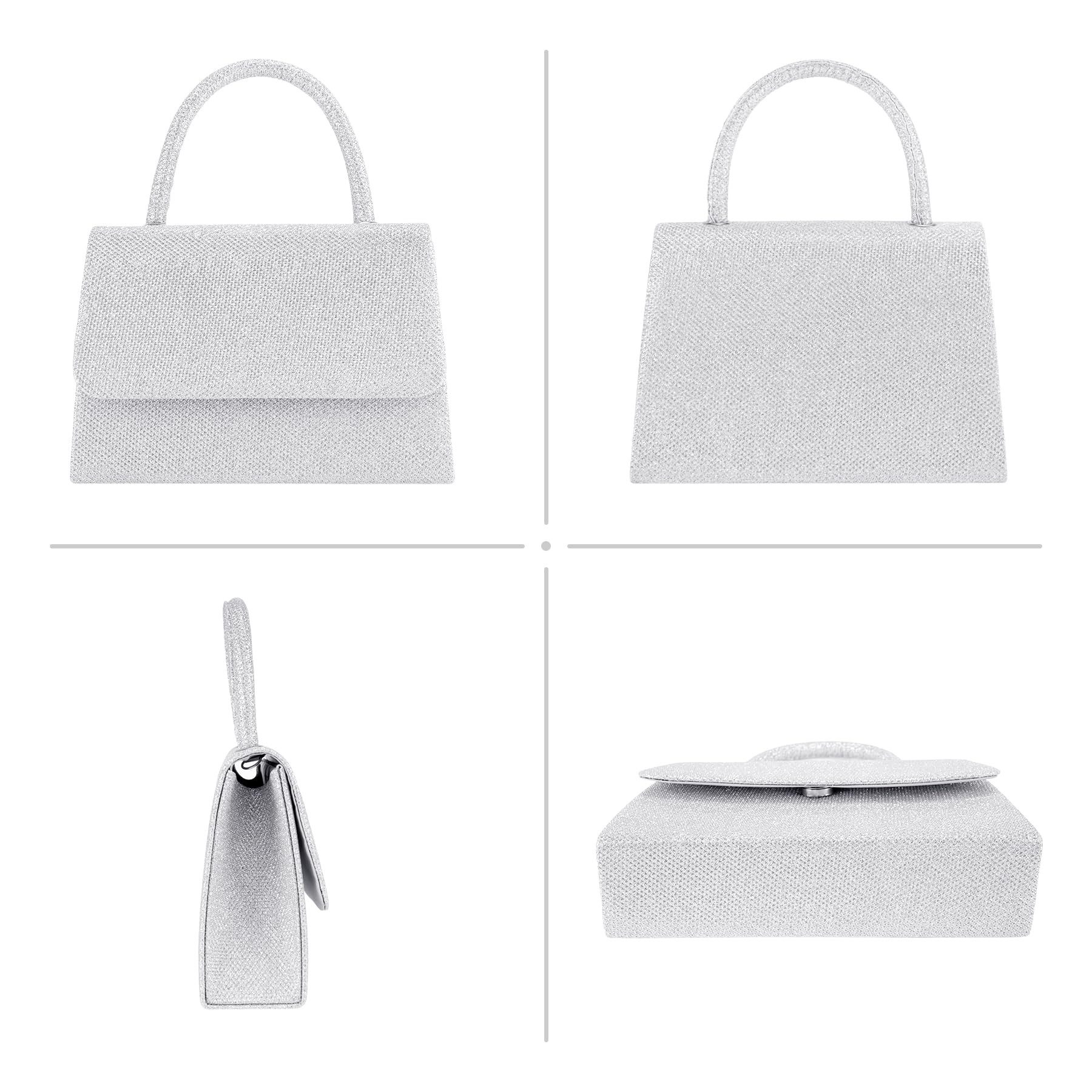 Cachito Abendtasche Glitzer Clutch Damen – Pailletten Abendtasche mit abnehmbarer Kette (1-tlg), elegante Handtasche für Hochzeit, Party & Abendveranstaltungen – Bild 5 von 5