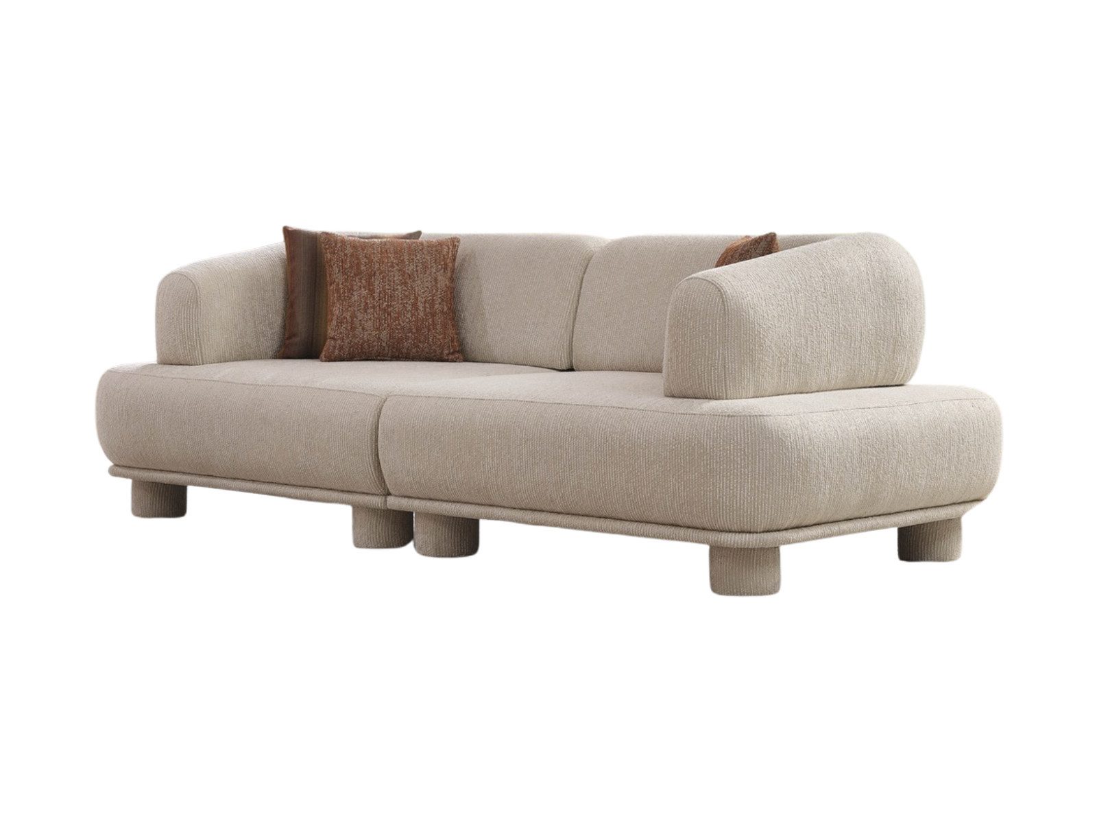 Villa Möbel Sofa Solano, 2-Sitzer 1 Teile, mit Relax-/Bettfunktion durch verstellbare Rückenlehne