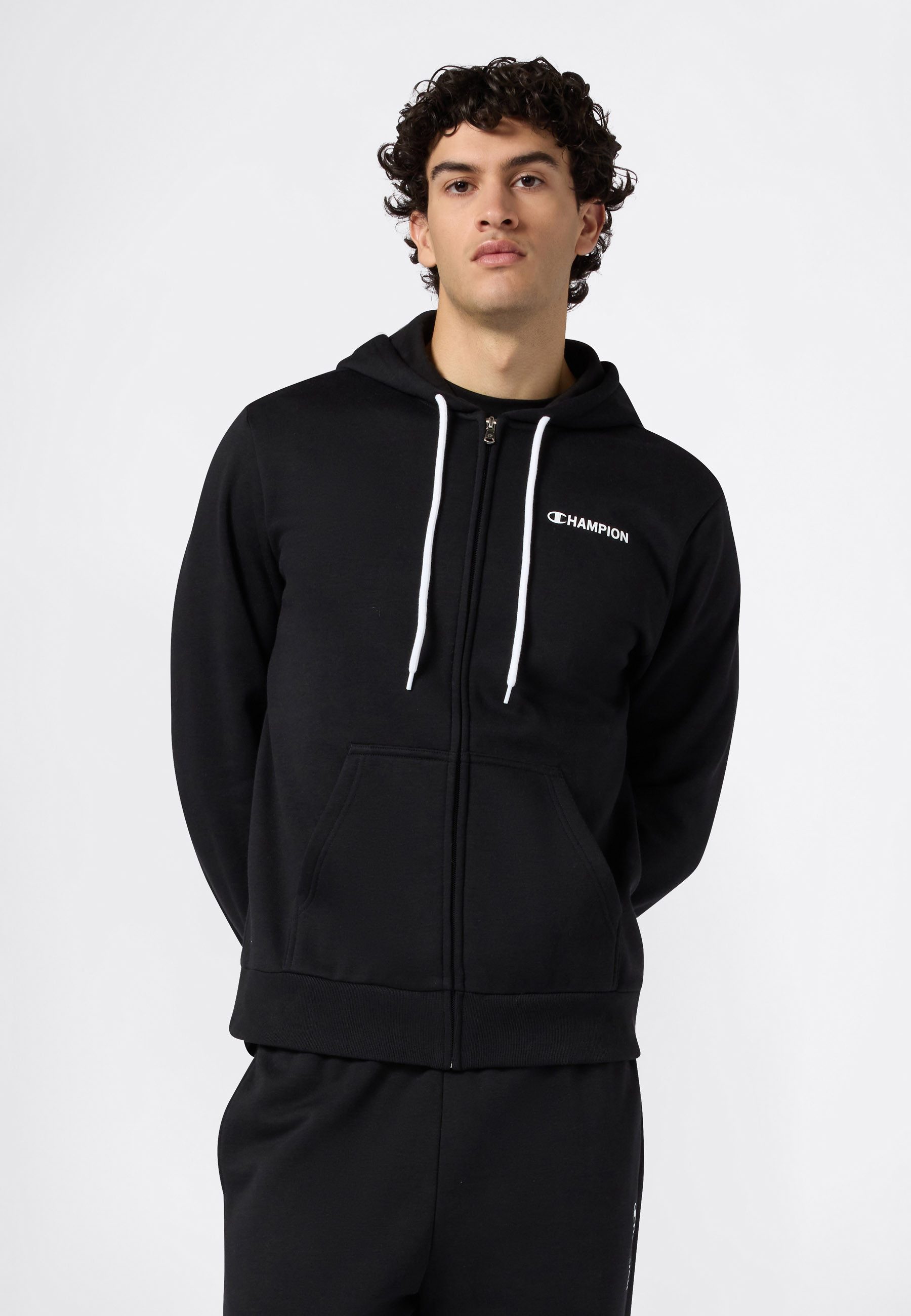 Champion Kapuzensweatjacke Graphic Full Zip Hoodie (1-tlg) mit Kapuze, für Alltag, aus Baumwolle und Polyester