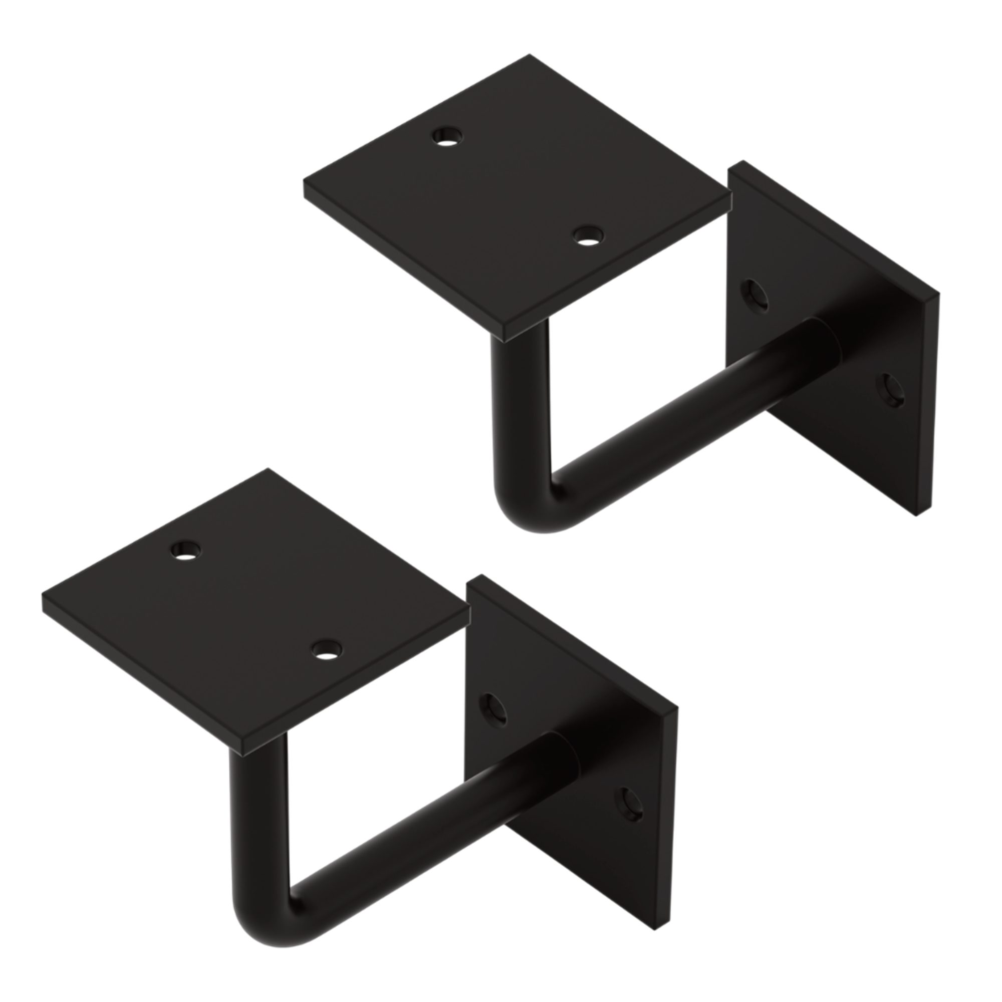 Alberts Wandregalhalter Regalhalter-Set "Oli", 2-tlg., Wandhalterung aus beschichtetem Stahl, 2-tlg.