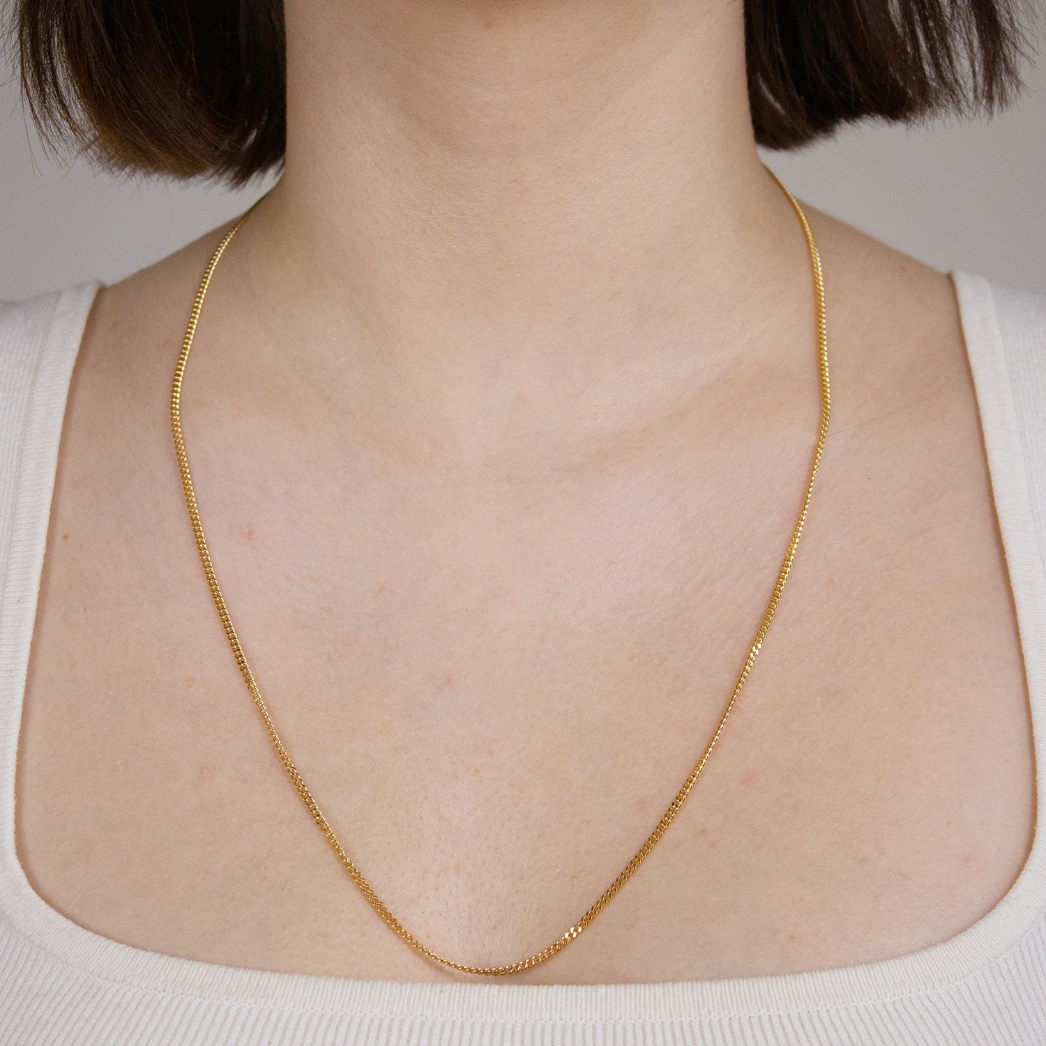 HOPLO Panzerkette Goldkette Panzerkette Länge 40cm - Breite 2,1mm - 750-18 günstig online kaufen