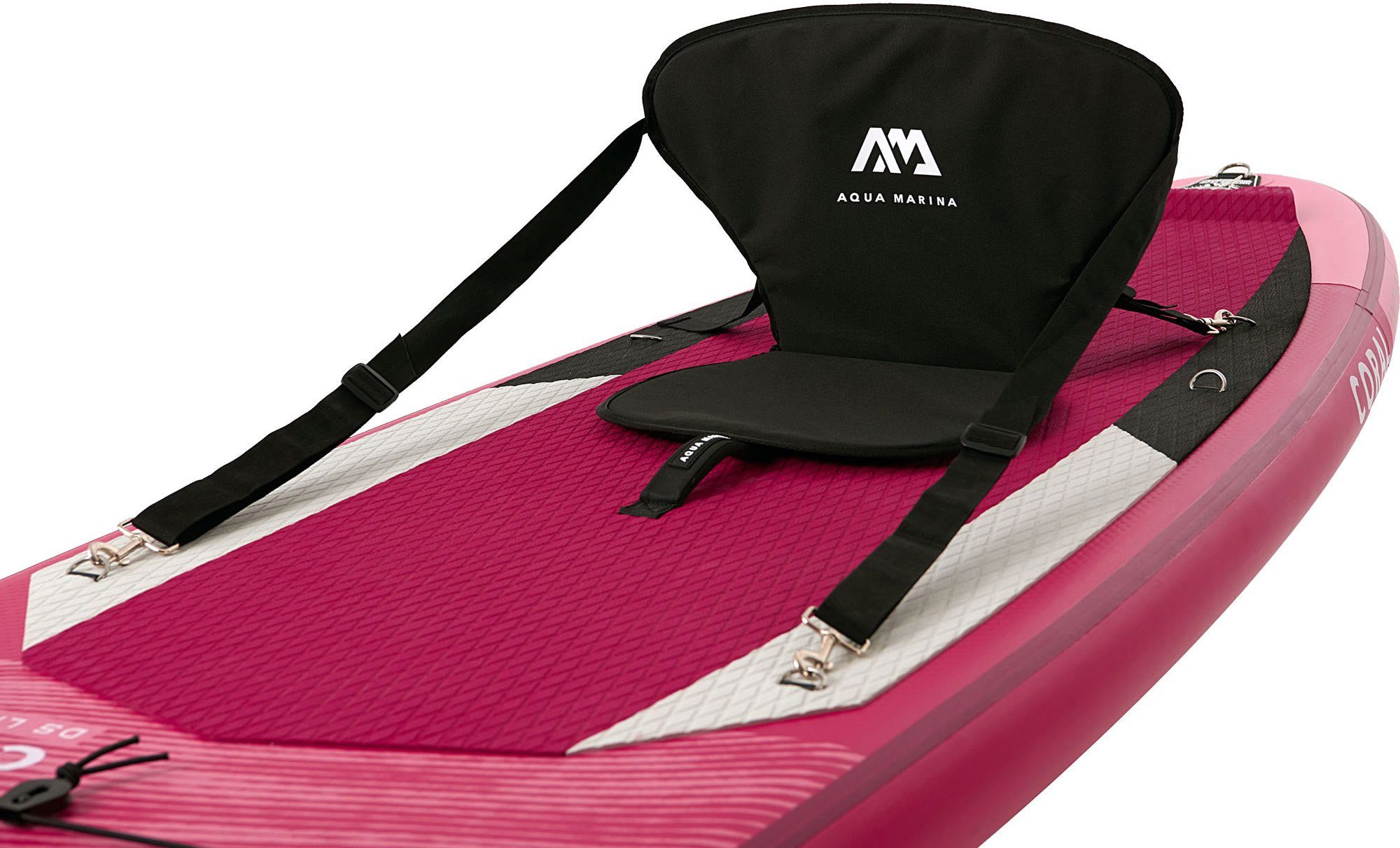 Aqua Marina Inflatable (Set, 7 mit tlg., Stand-Up, Coral Paddel, Transportrucksack) und Pumpe SUP-Board