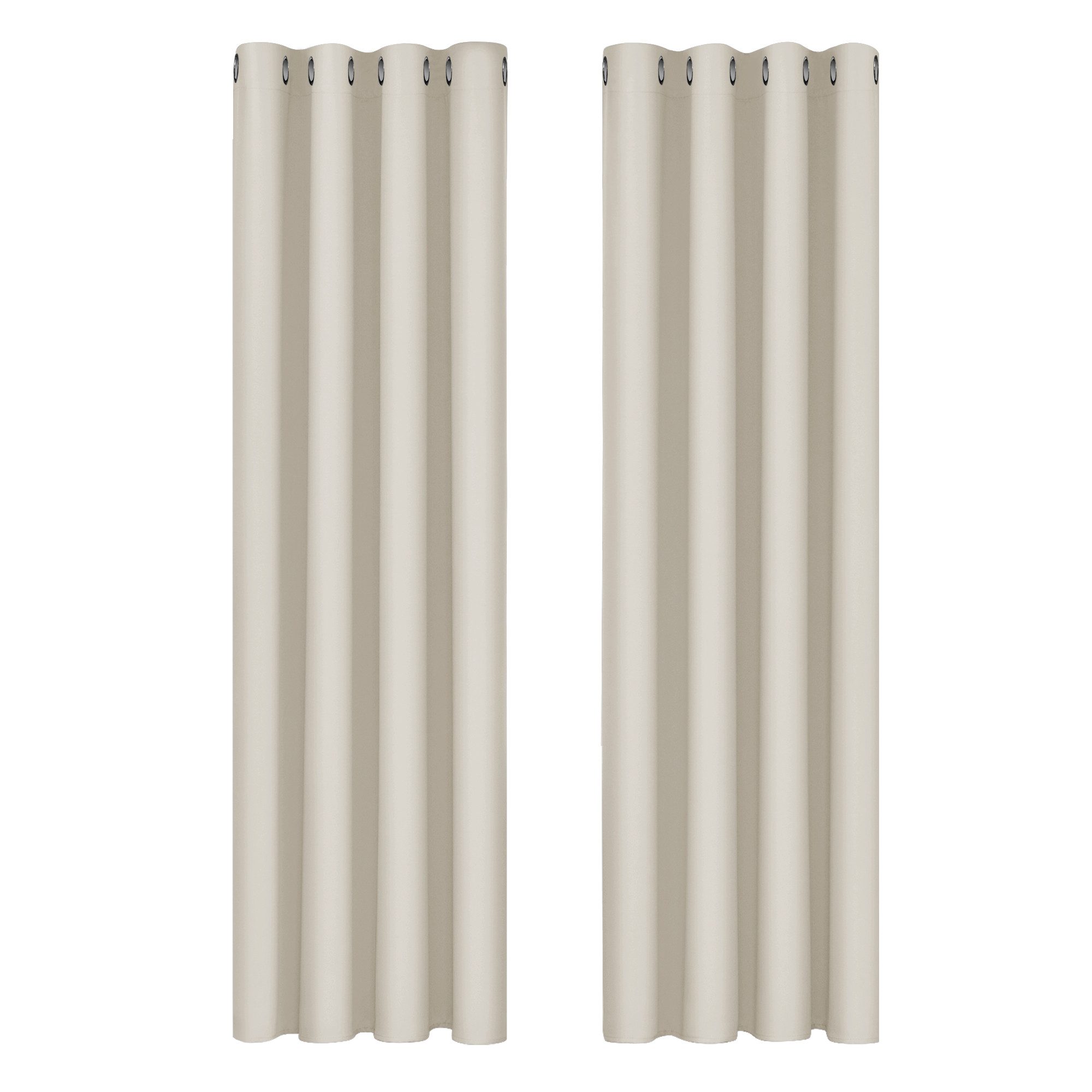 Deconovo Verdunkelungsvorhang Gardinen mit Ösen Blickdichte Vorhang Kälteschutz Schlafzimmer 2er Set, Blackout Curtain einfarbig Thermo Vorhang Verdunkelung Wär – Bild 4 von 5