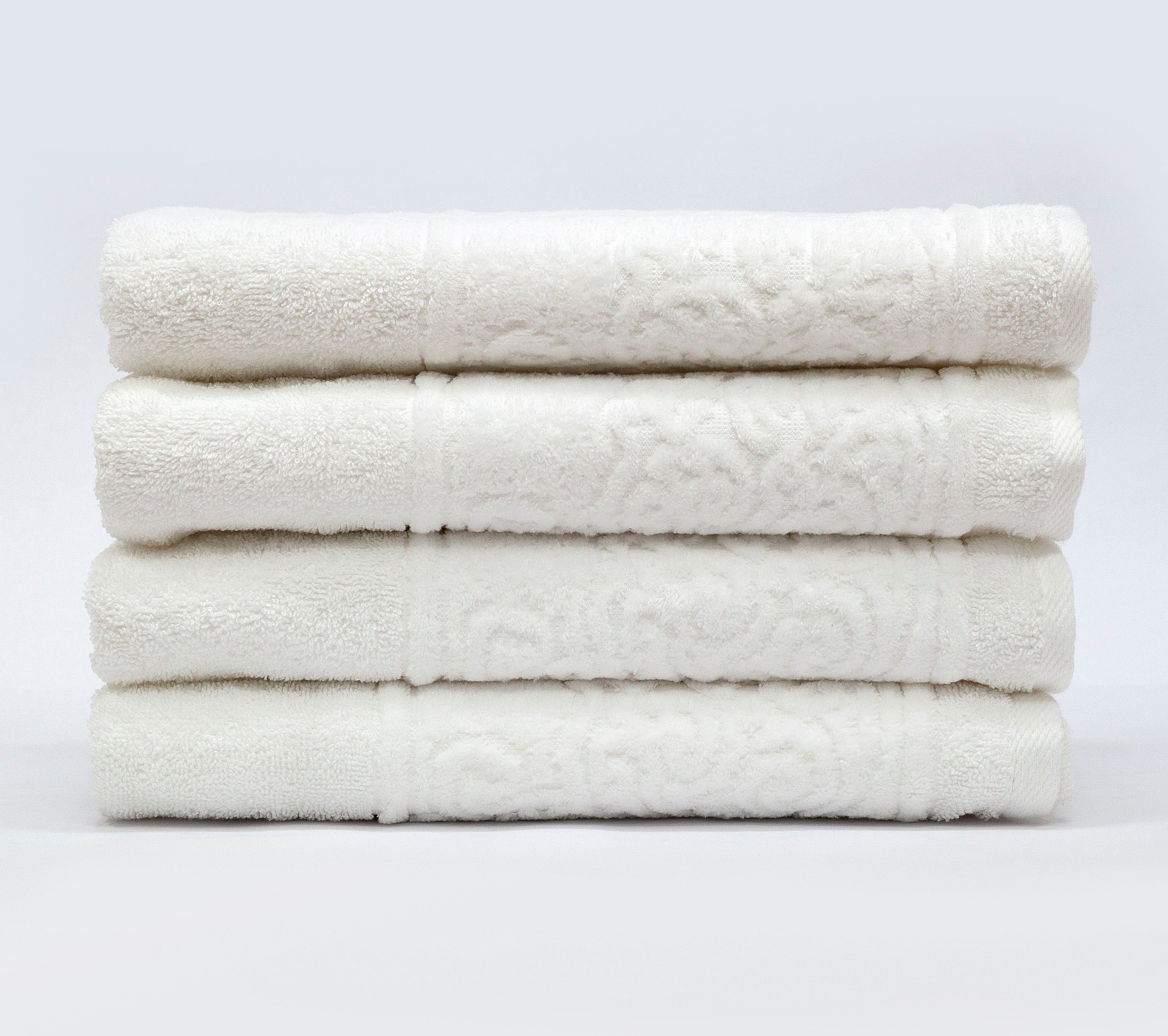 my cocooning Handtuch Set "Retro", reine Baumwolle, (Set, 4-tlg), jacquard-gewebt mit Borte aus Velours weiß