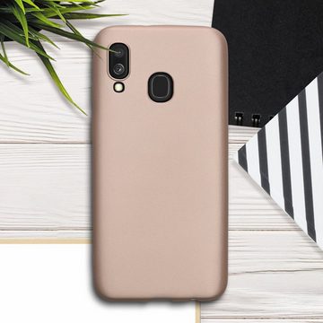 kwmobile Handyhülle Case für Samsung Galaxy A40, Hülle Silikon metallisch schimmernd - Handyhülle Cover