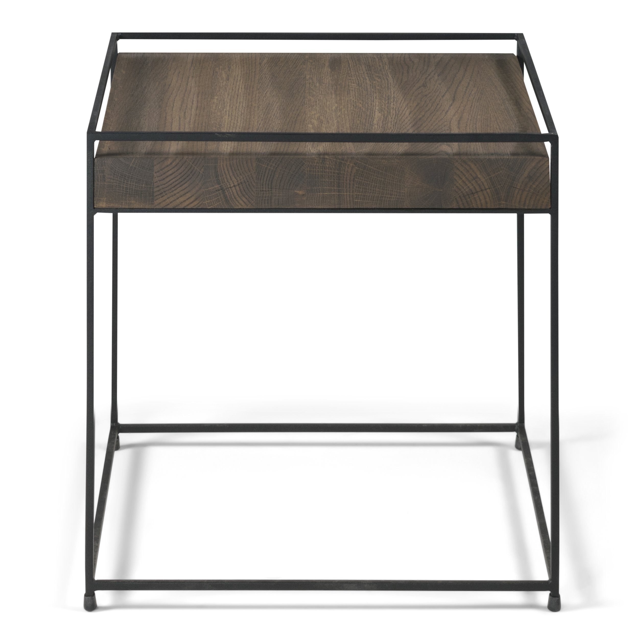 Torna Design Furniture Beistelltisch Torna Beistelltisch THIN WOOD 40 WALNUT - Black 46x46x46cm